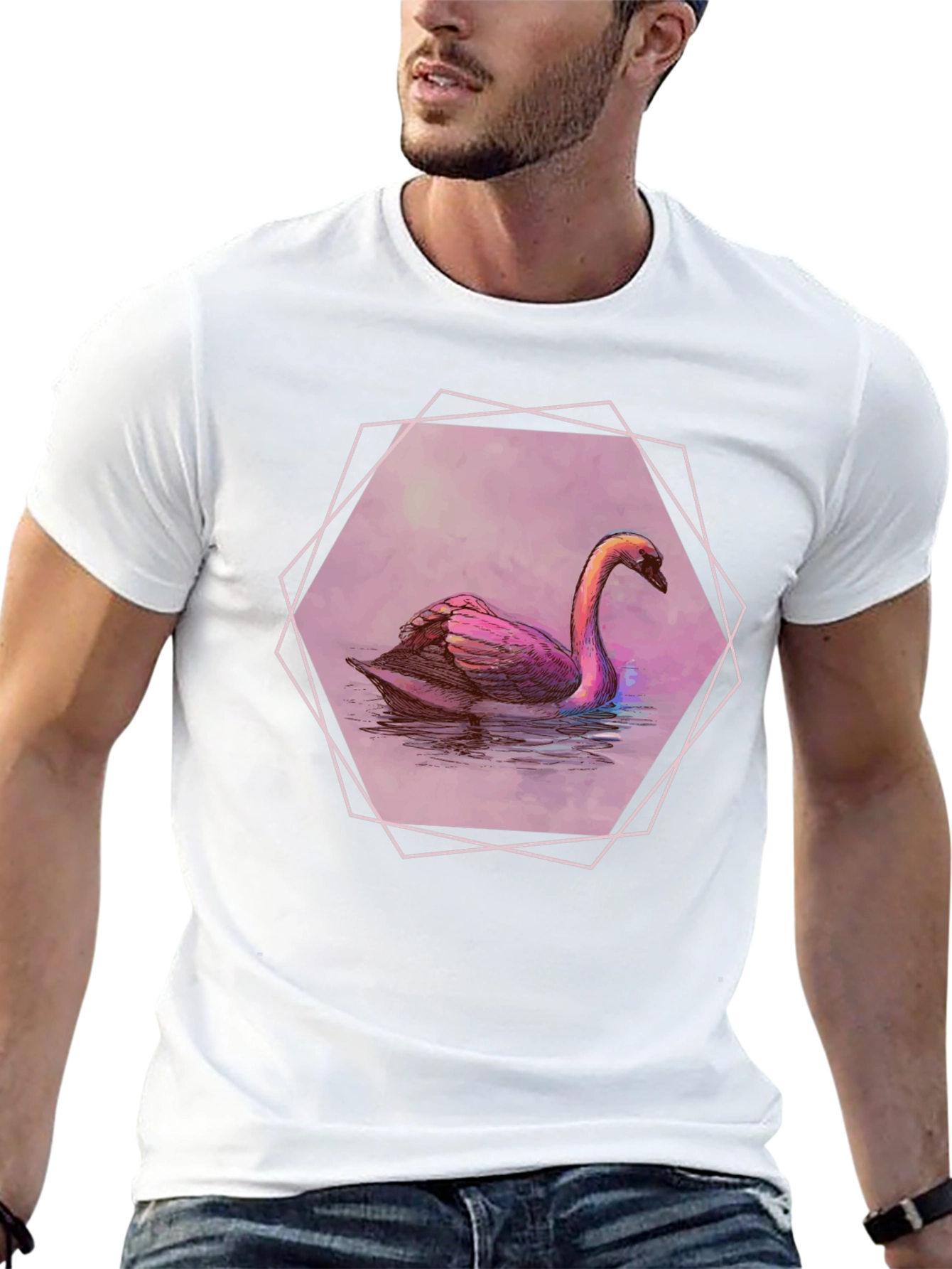 Swan Graphic Tee - Stylish Comfort
