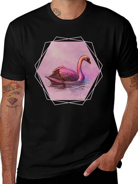 Swan Graphic Tee - Stylish Comfort