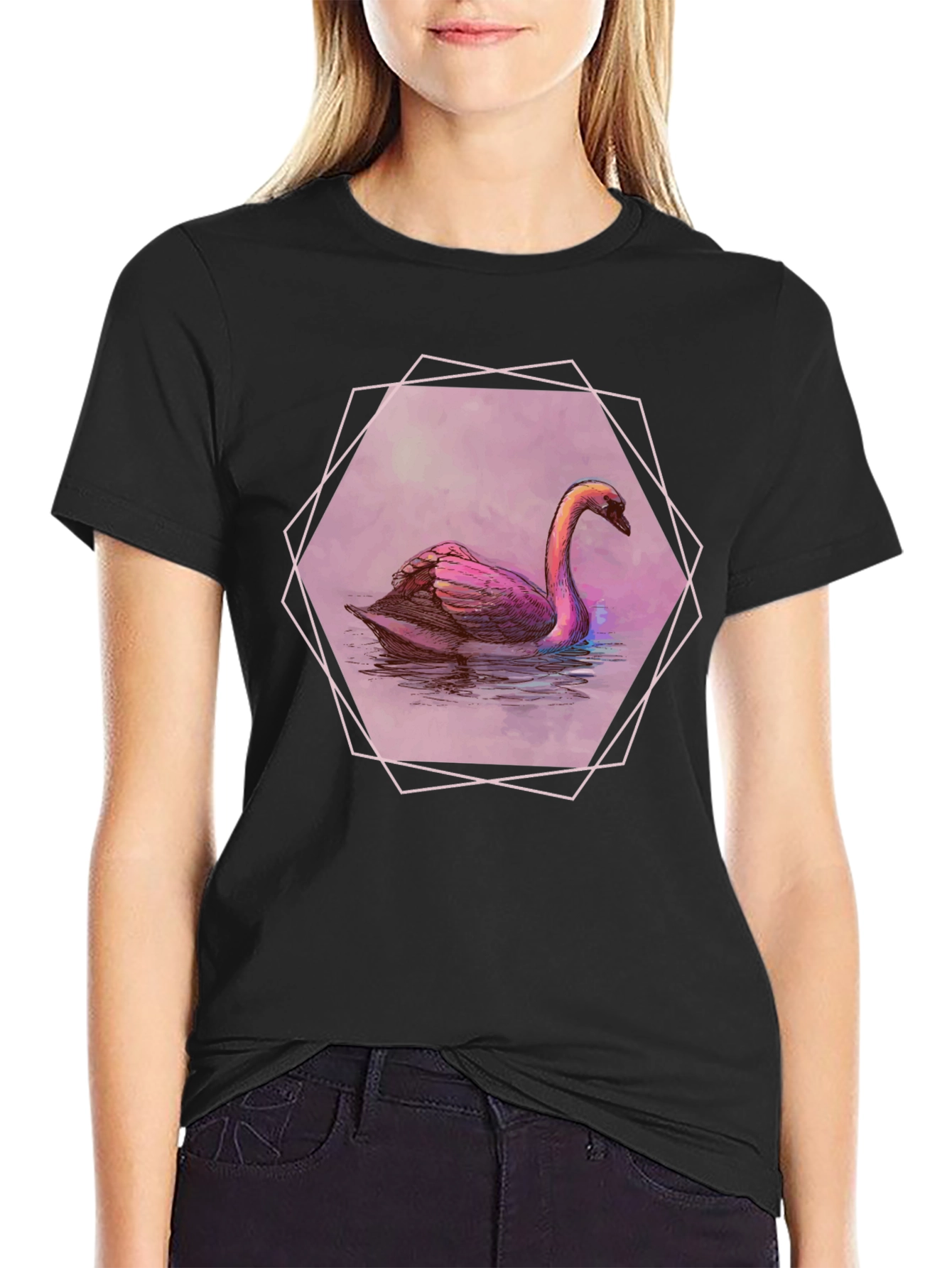 Swan Graphic Tee - Stylish Comfort