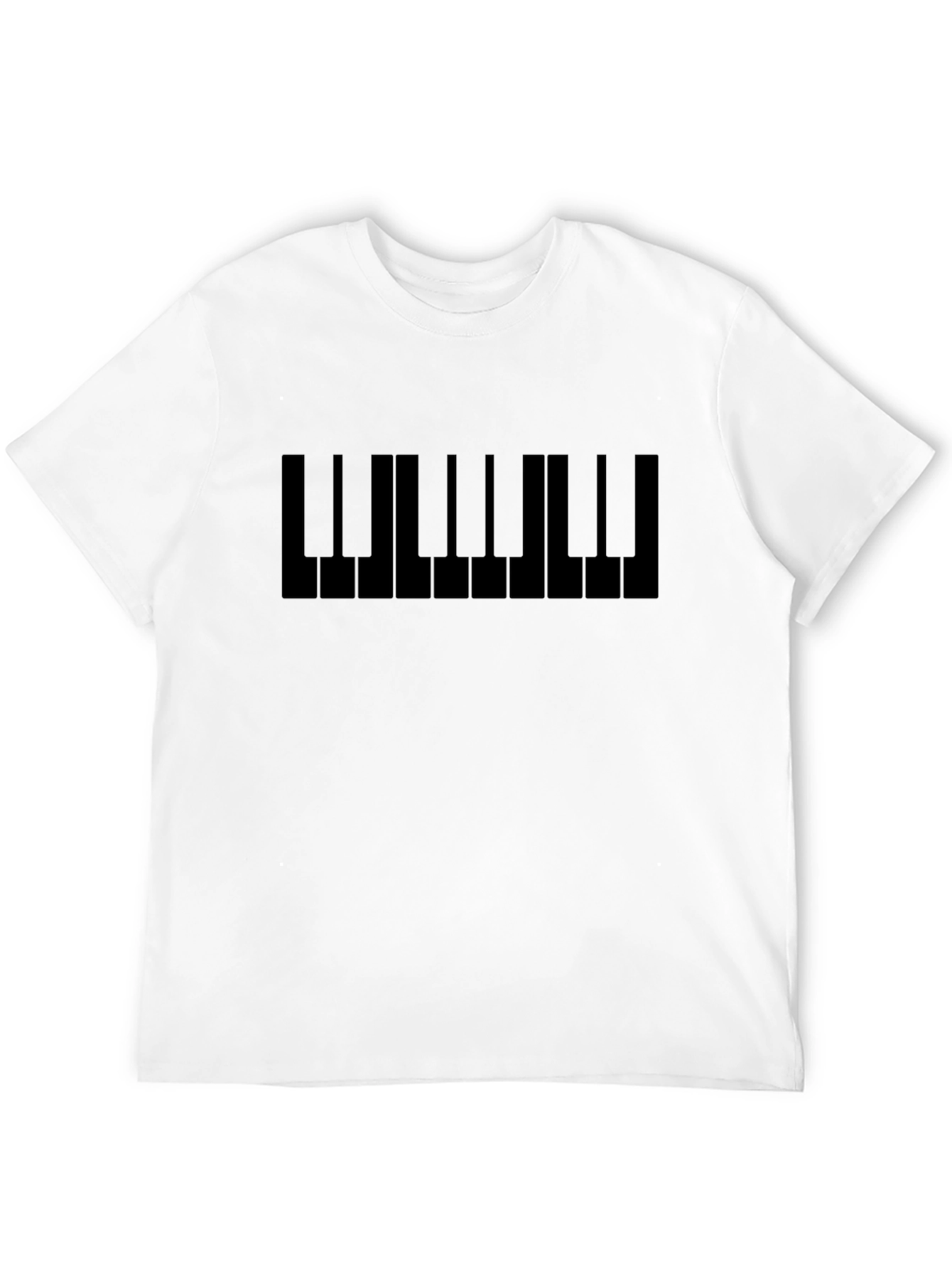 Piano Keys Graphic T-Shirt - Black
