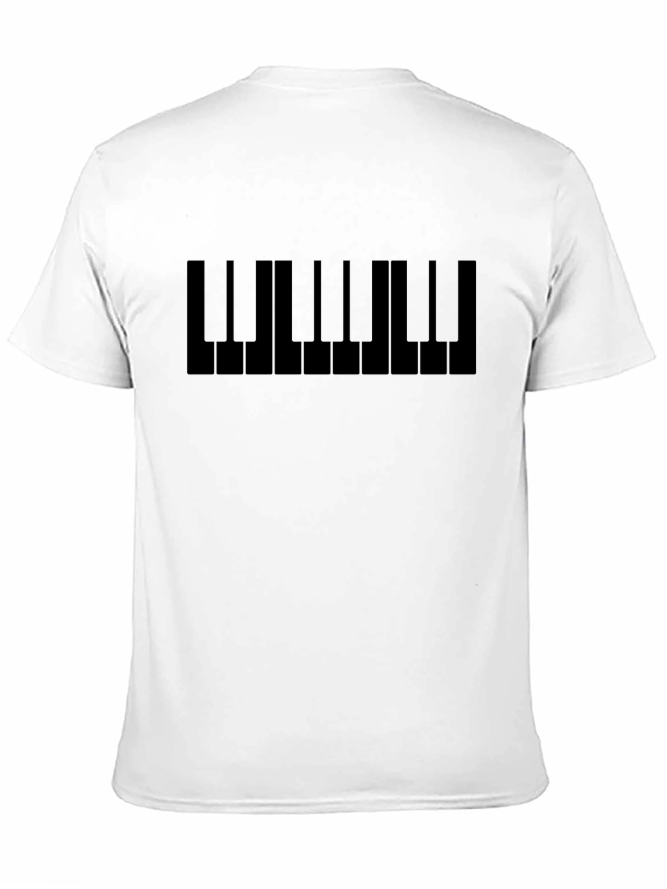 Piano Keys Graphic T-Shirt - Black