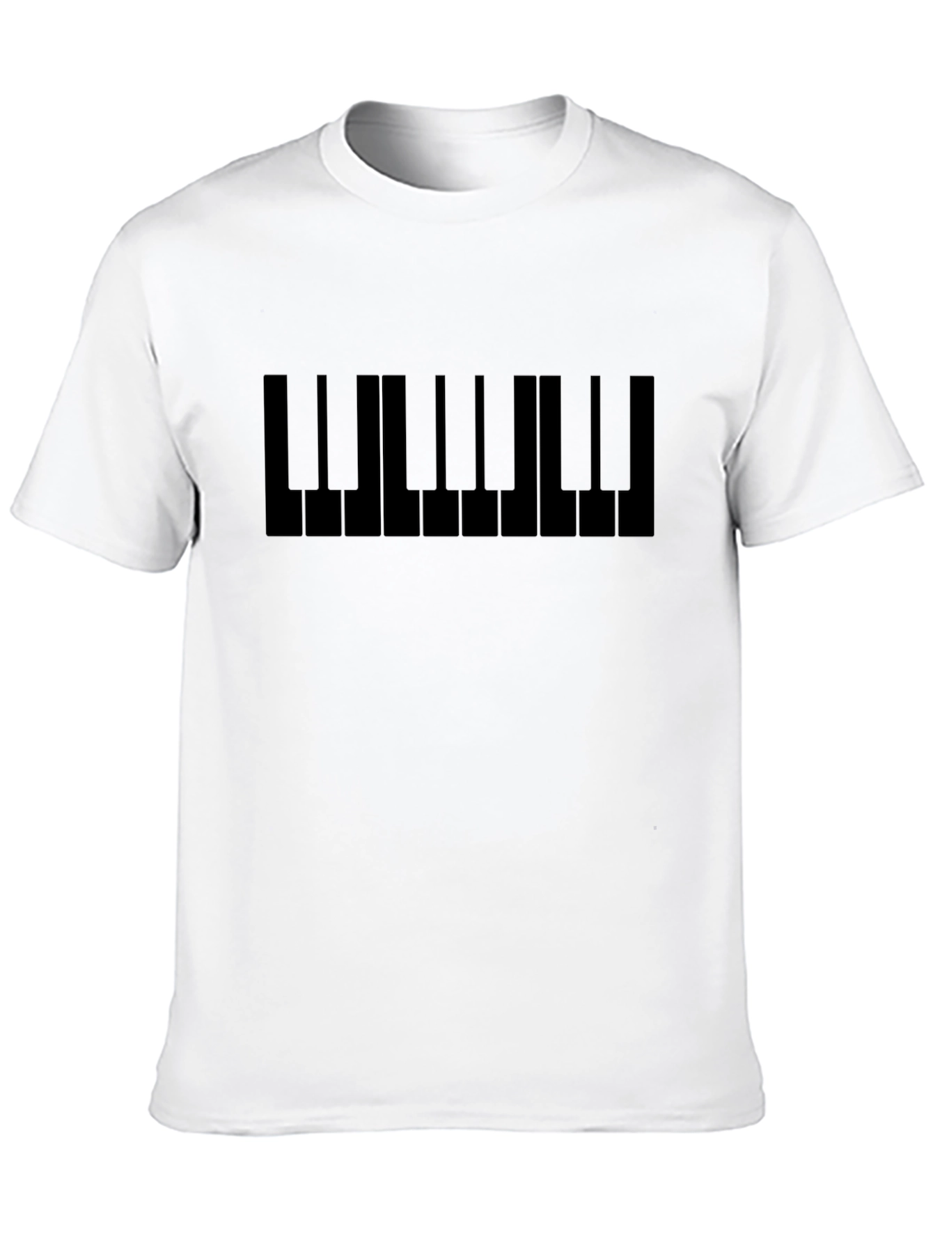 Piano Keys Graphic T-Shirt - Black