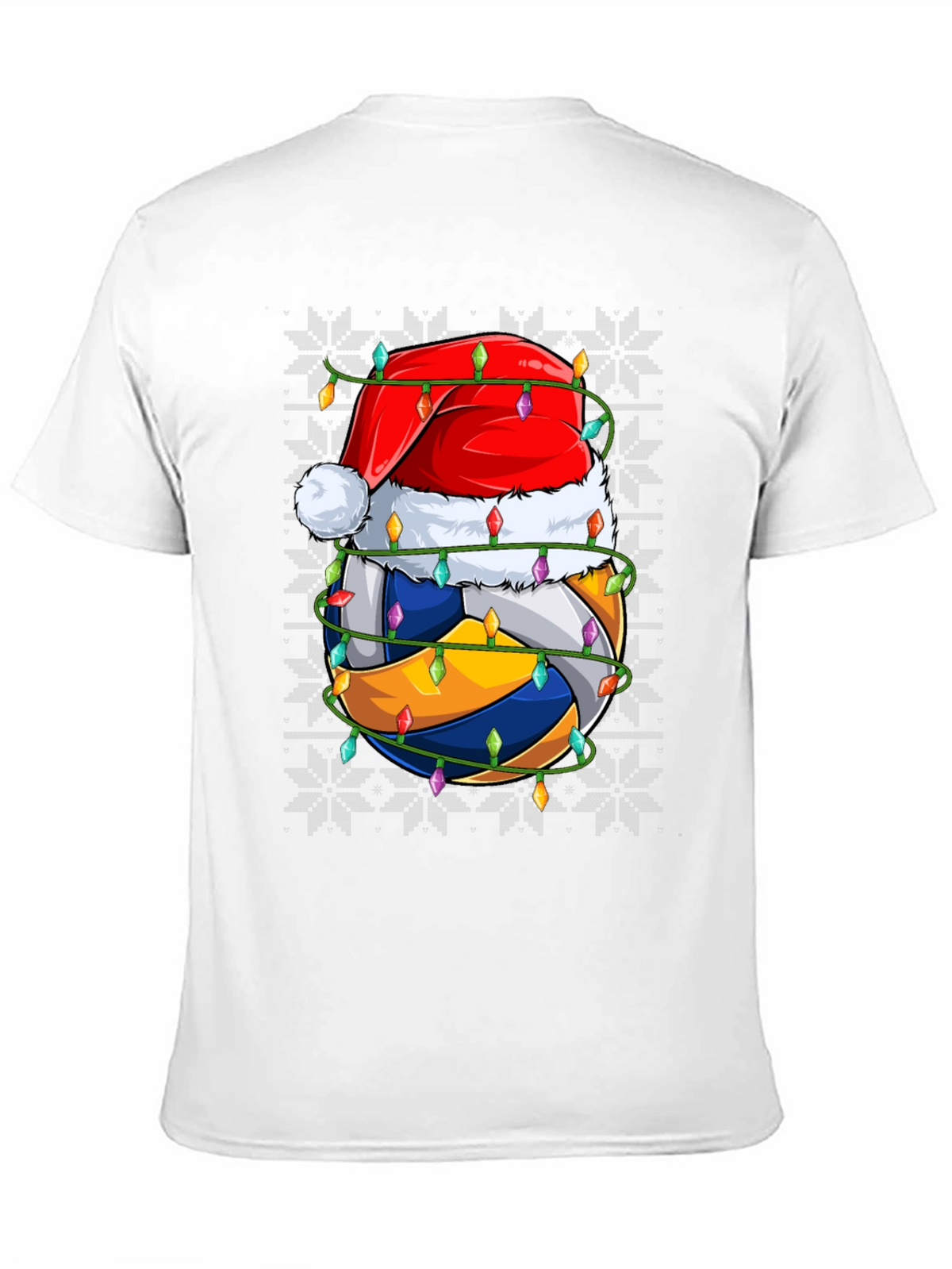 Volleyball Christmas Santa Hat Graphic Tee
