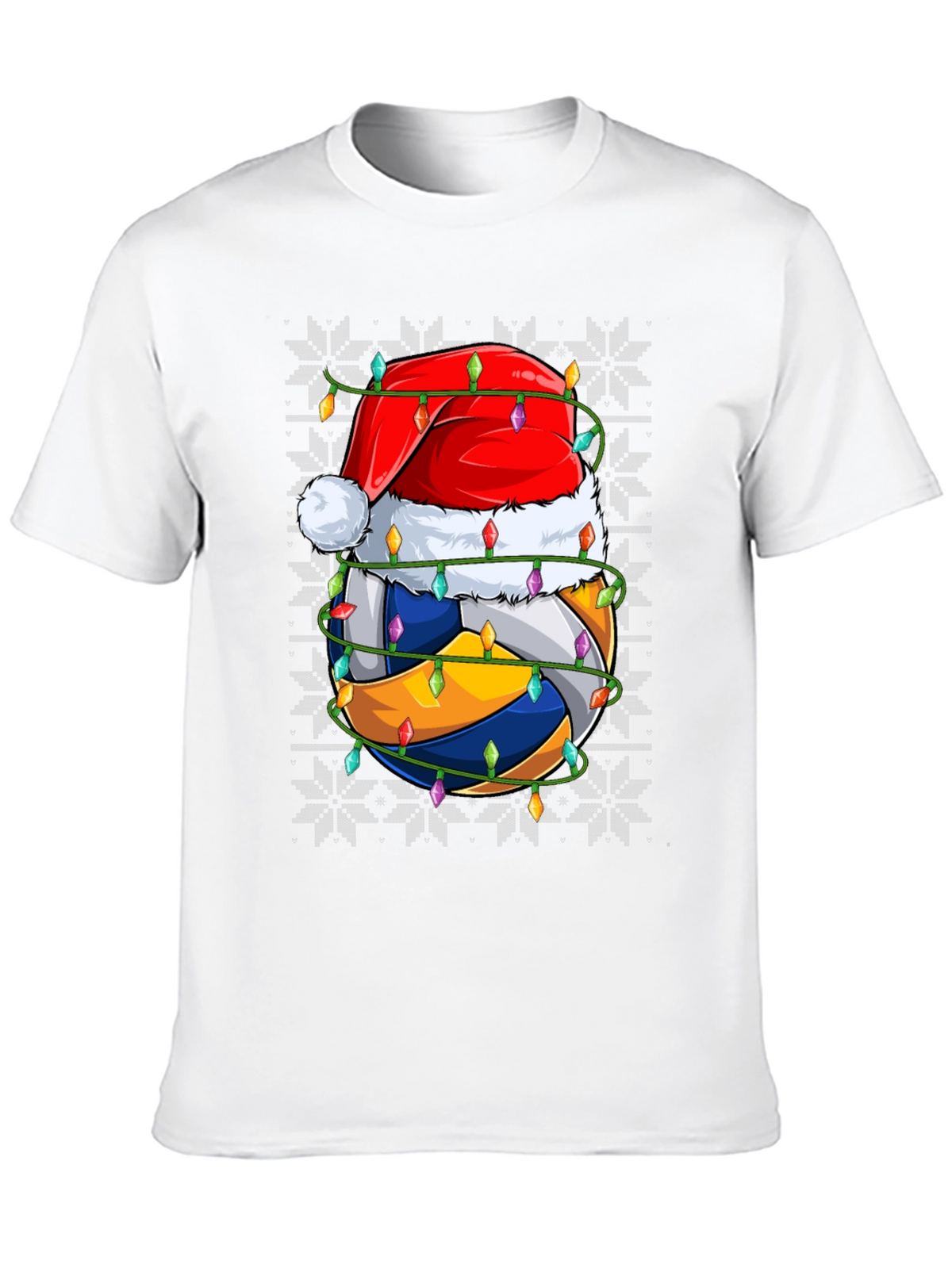 Volleyball Christmas Santa Hat Graphic Tee