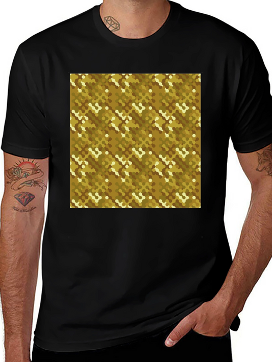 Geometric Pattern T-Shirt - Modern Black Tee