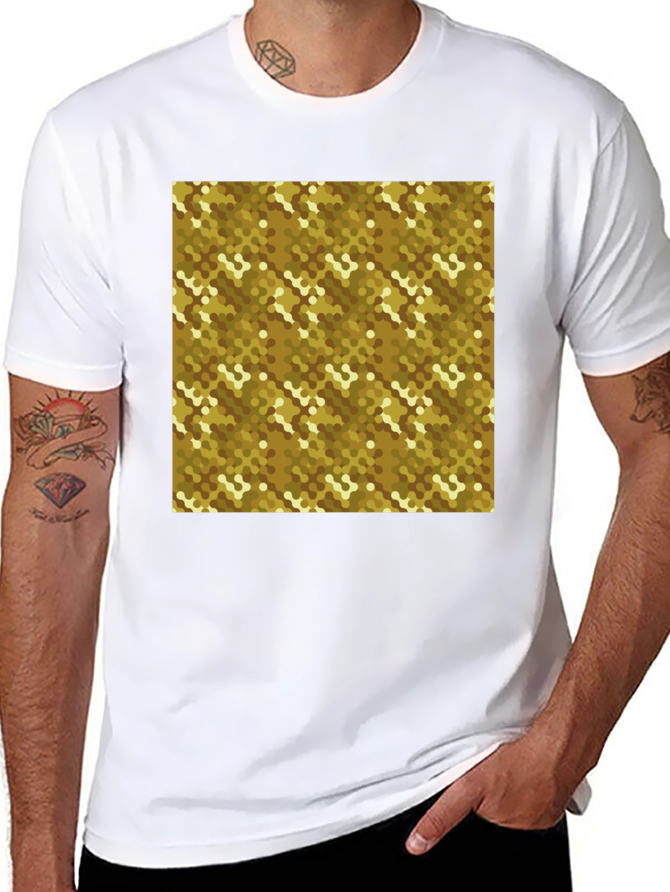 Geometric Pattern T-Shirt - Modern Black Tee