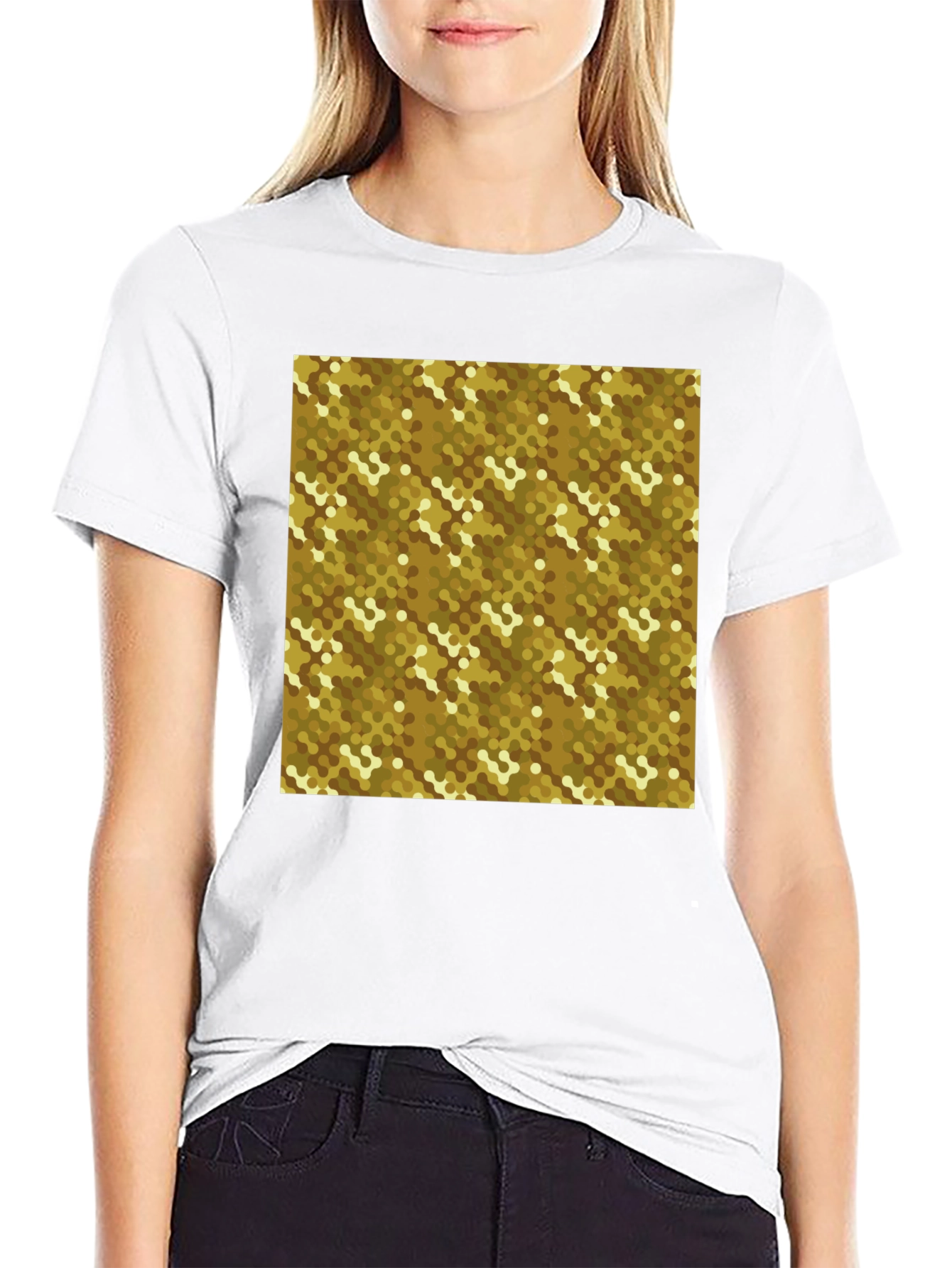 Geometric Pattern T-Shirt - Modern Black Tee