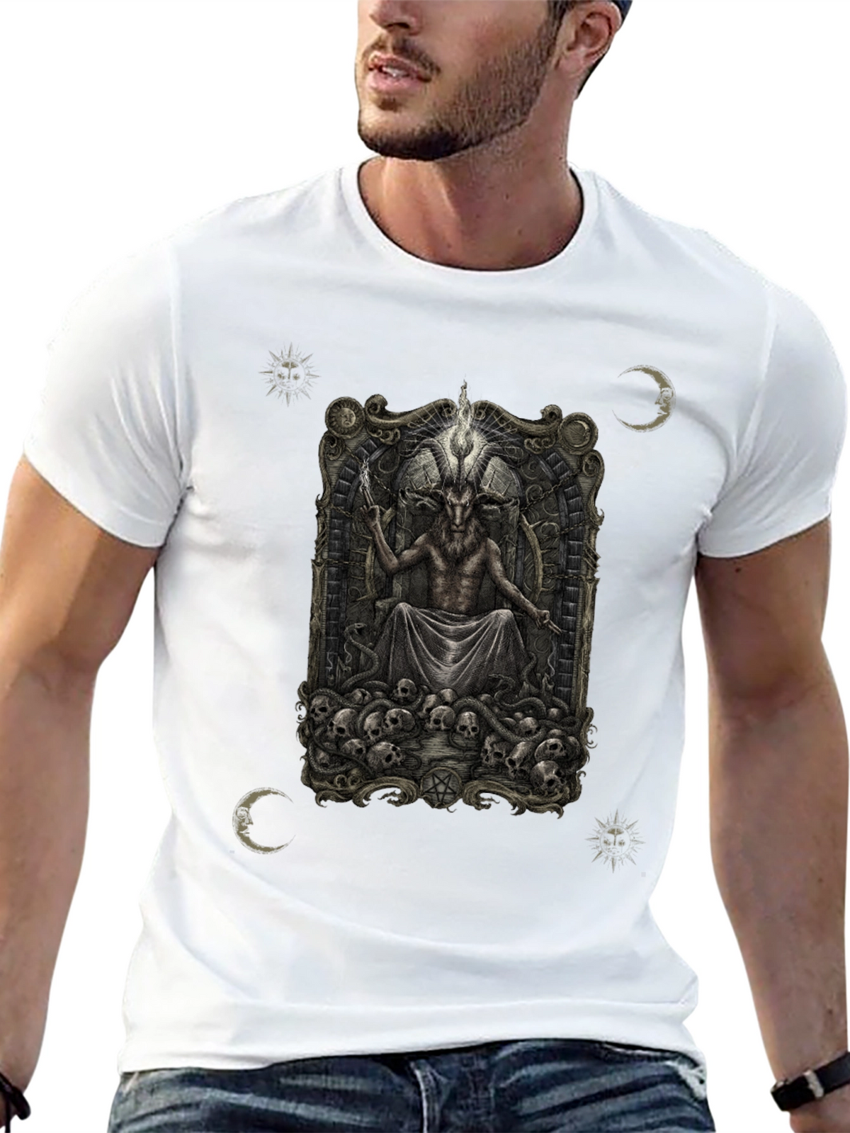 Occult Baphomet Graphic T-Shirt - Dark Satanic Tee