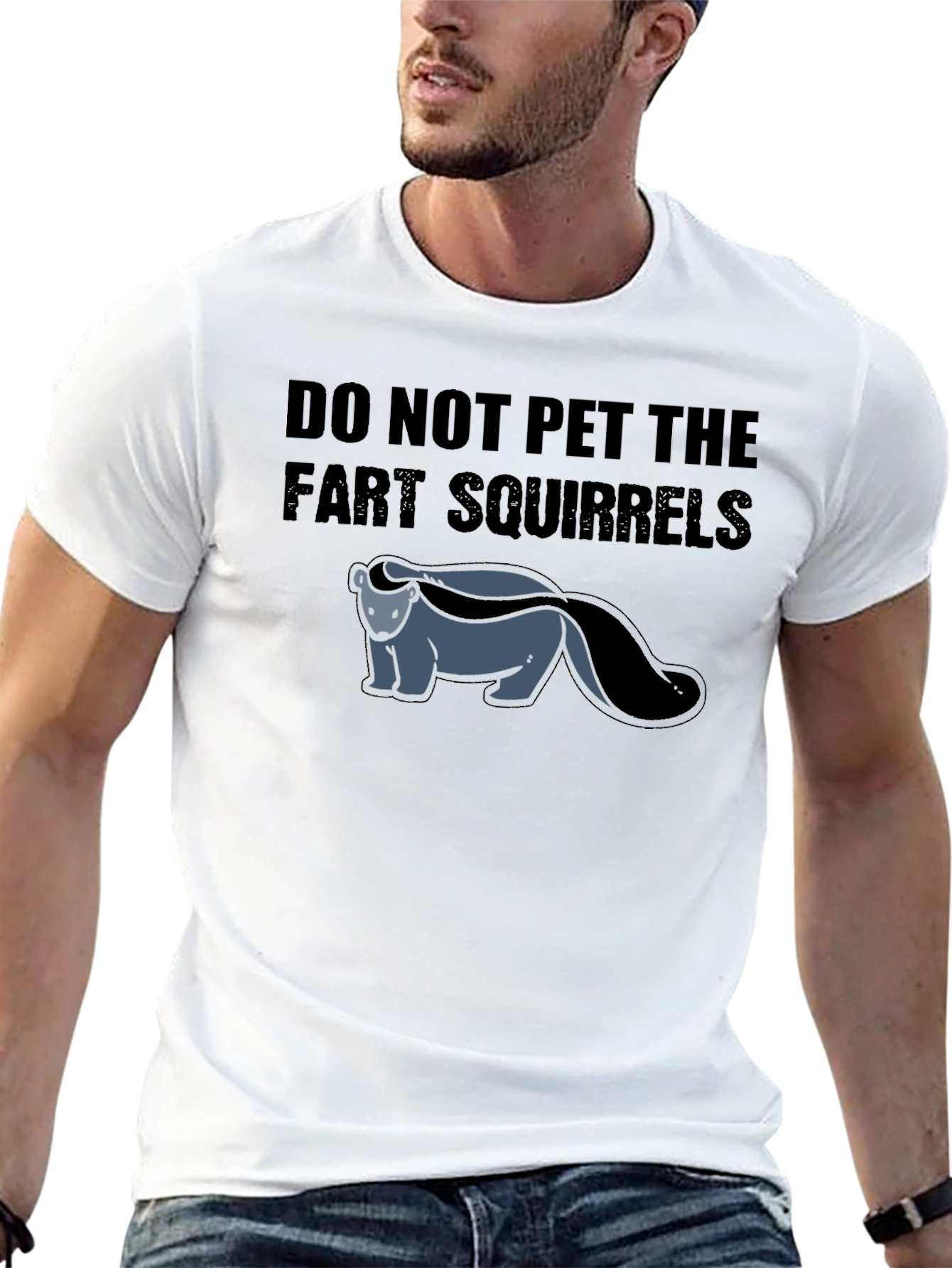 Do Not Pet The Fart Squirrels Funny Graphic T-Shirt