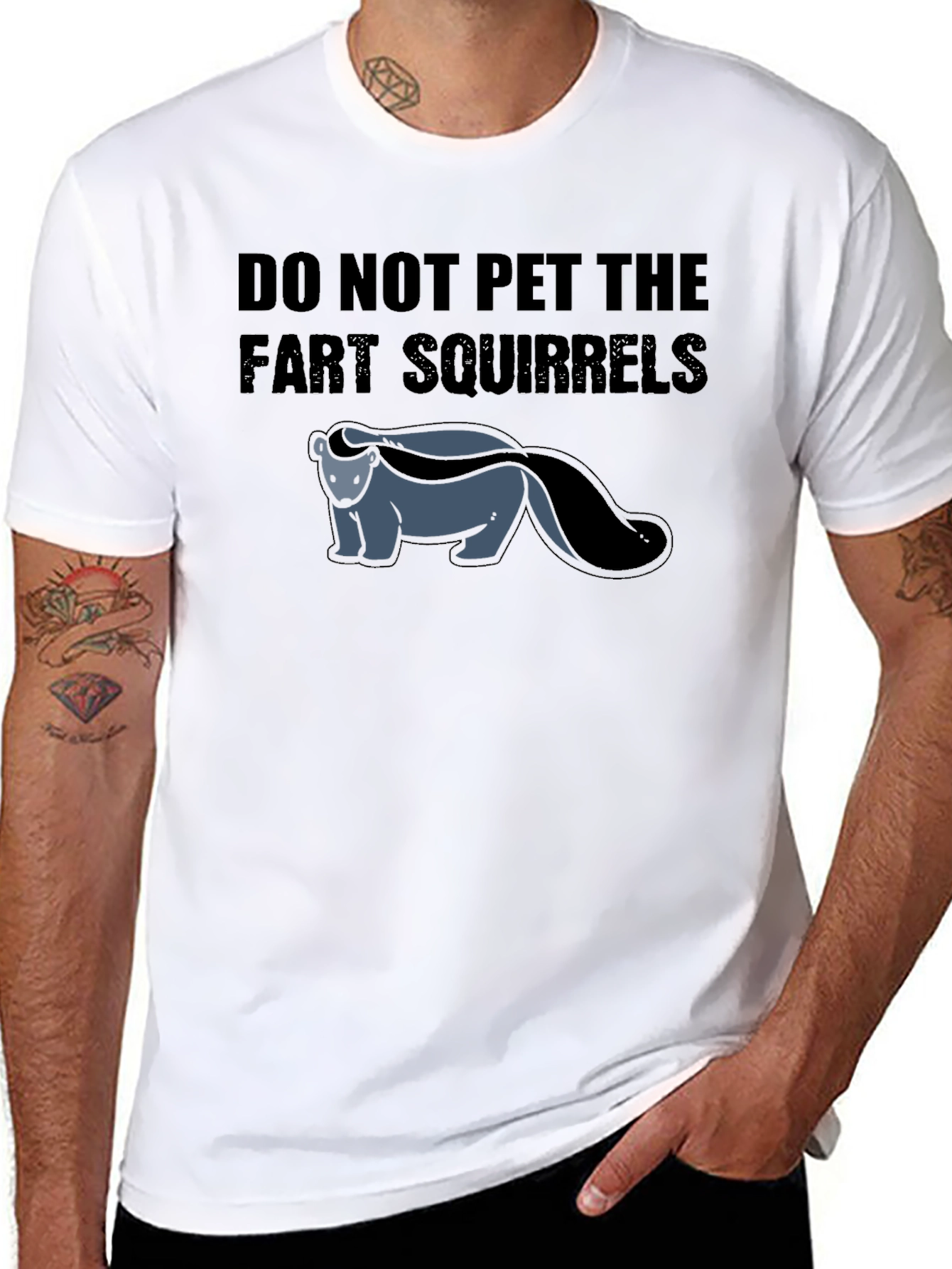 Do Not Pet The Fart Squirrels Funny Graphic T-Shirt