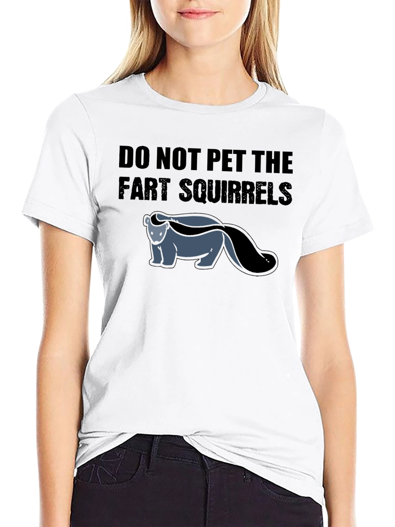 Do Not Pet The Fart Squirrels Funny Graphic T-Shirt