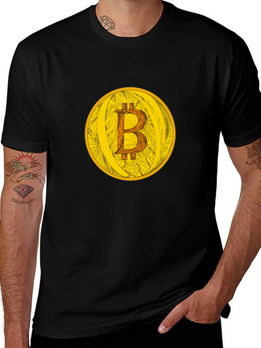 Bitcoin Crypto Currency Graphic Tee - Black