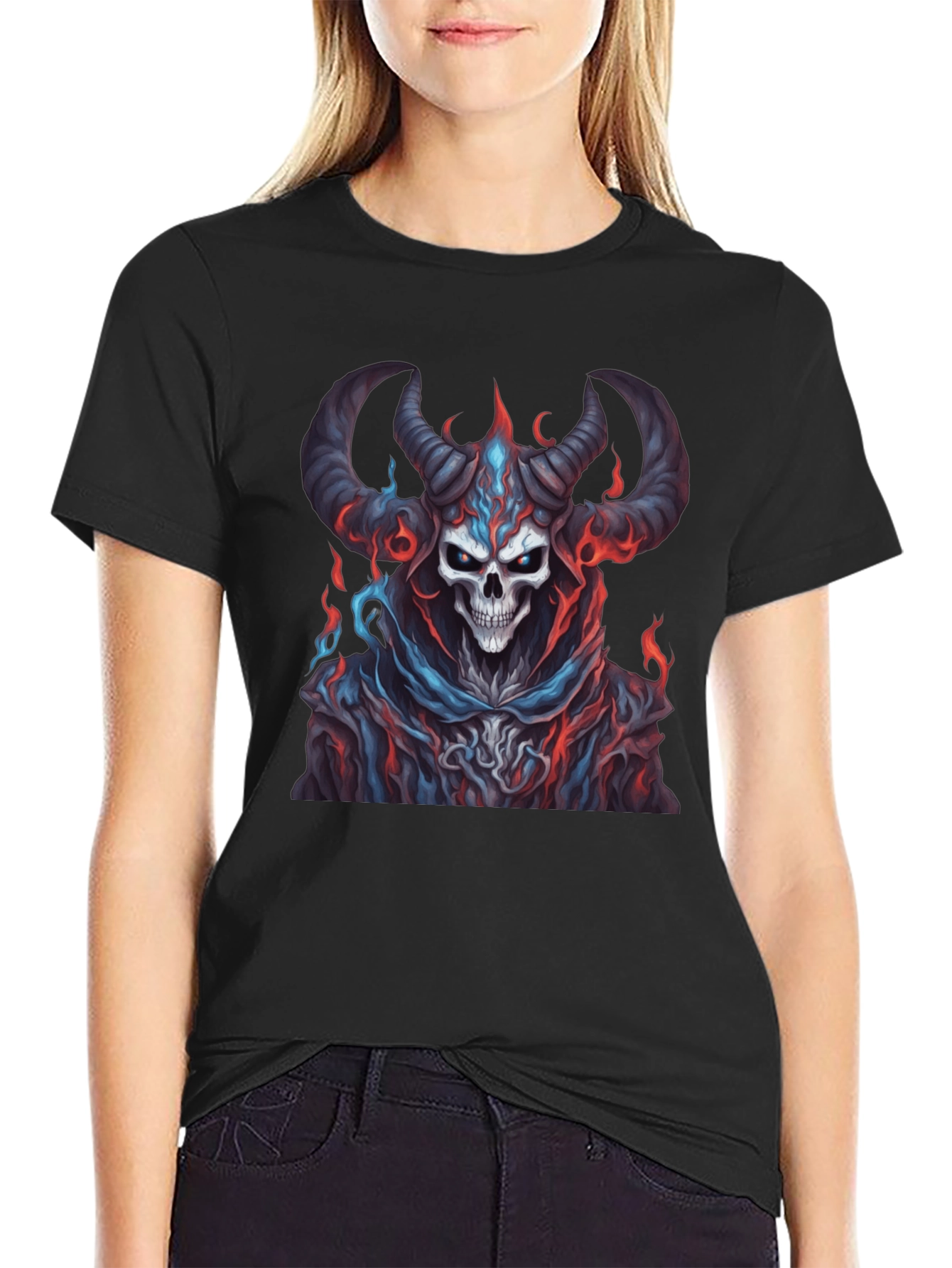 Skull Devil Graphic Black T-Shirt