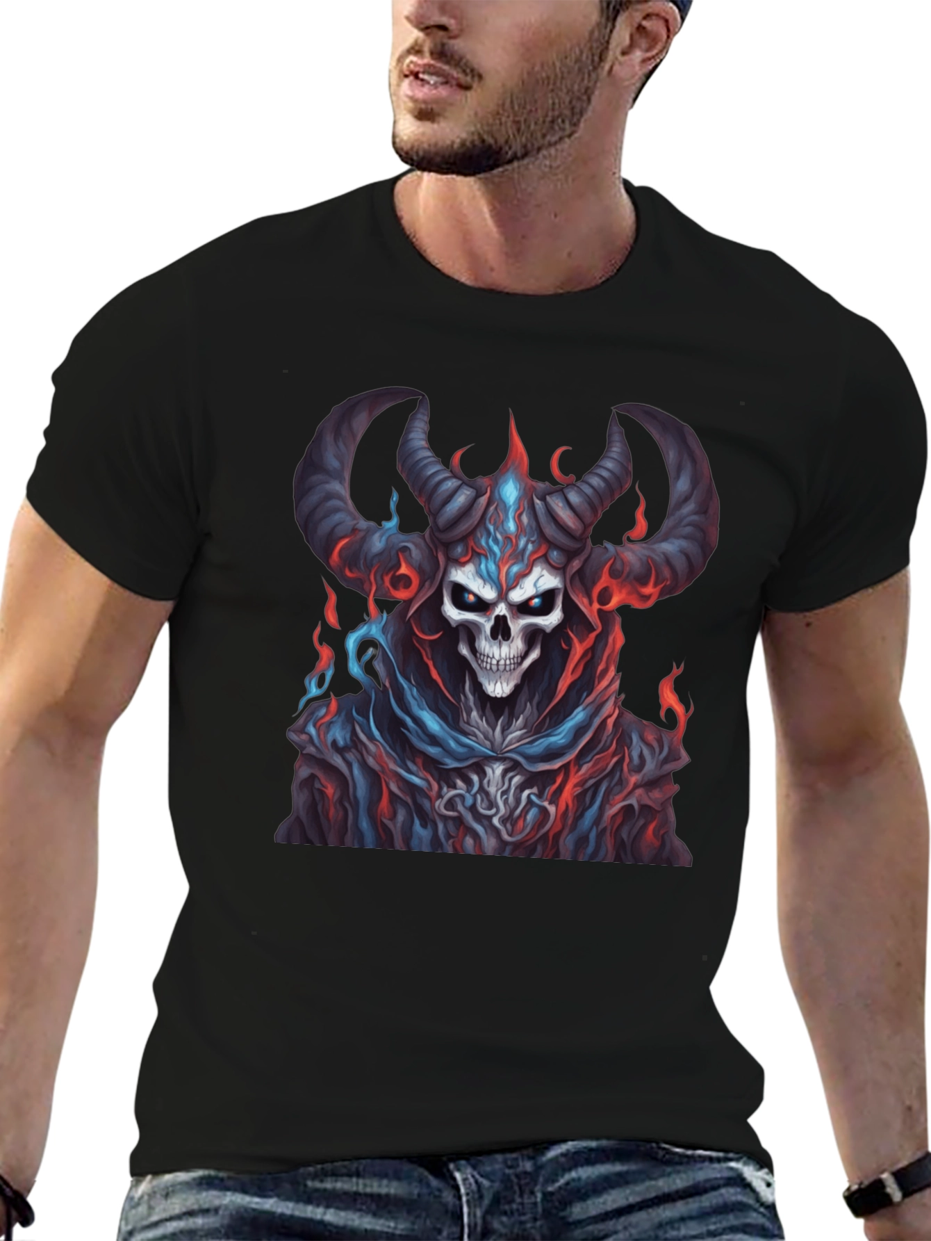 Skull Devil Graphic Black T-Shirt