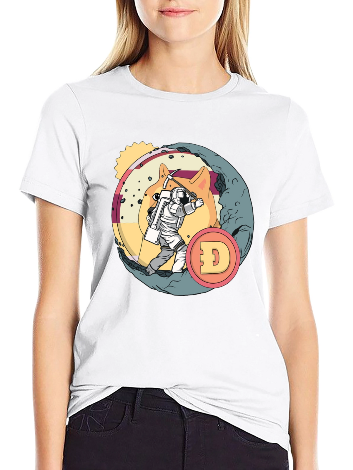 Dogecoin Mining T-Shirt - Crypto Astronaut