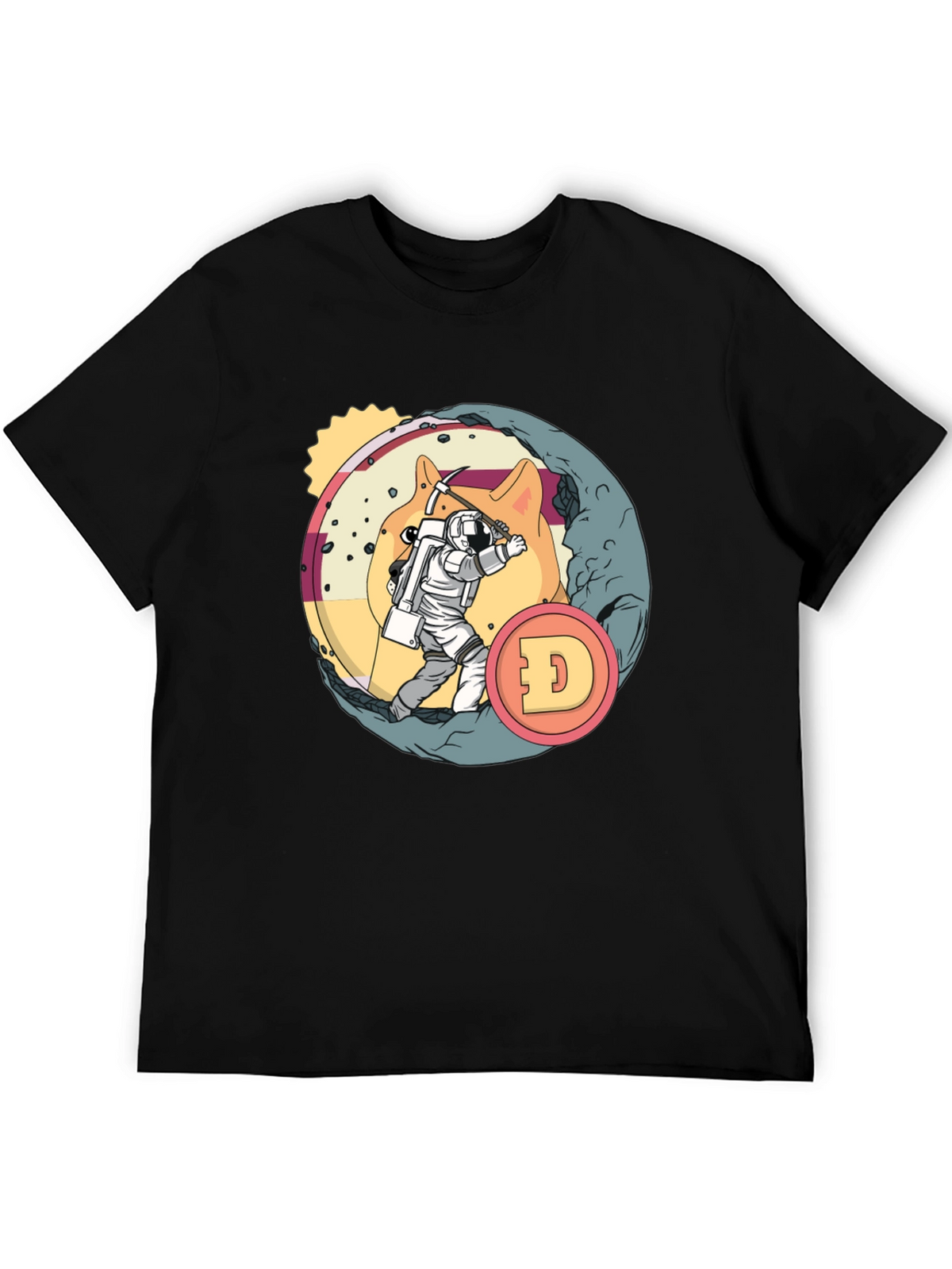 Dogecoin Mining T-Shirt - Crypto Astronaut