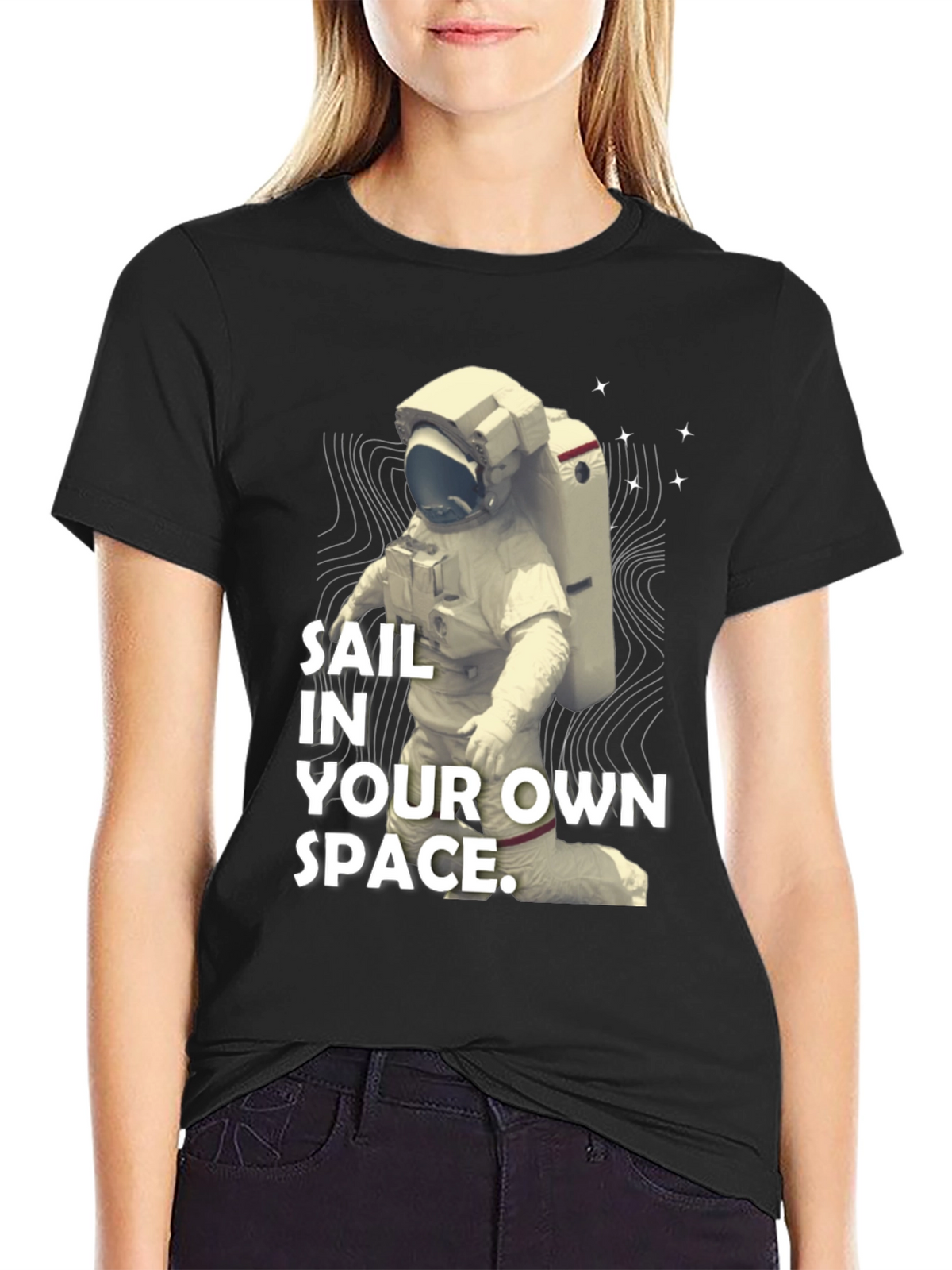 Sail In Your Own Space T-Shirt - Black