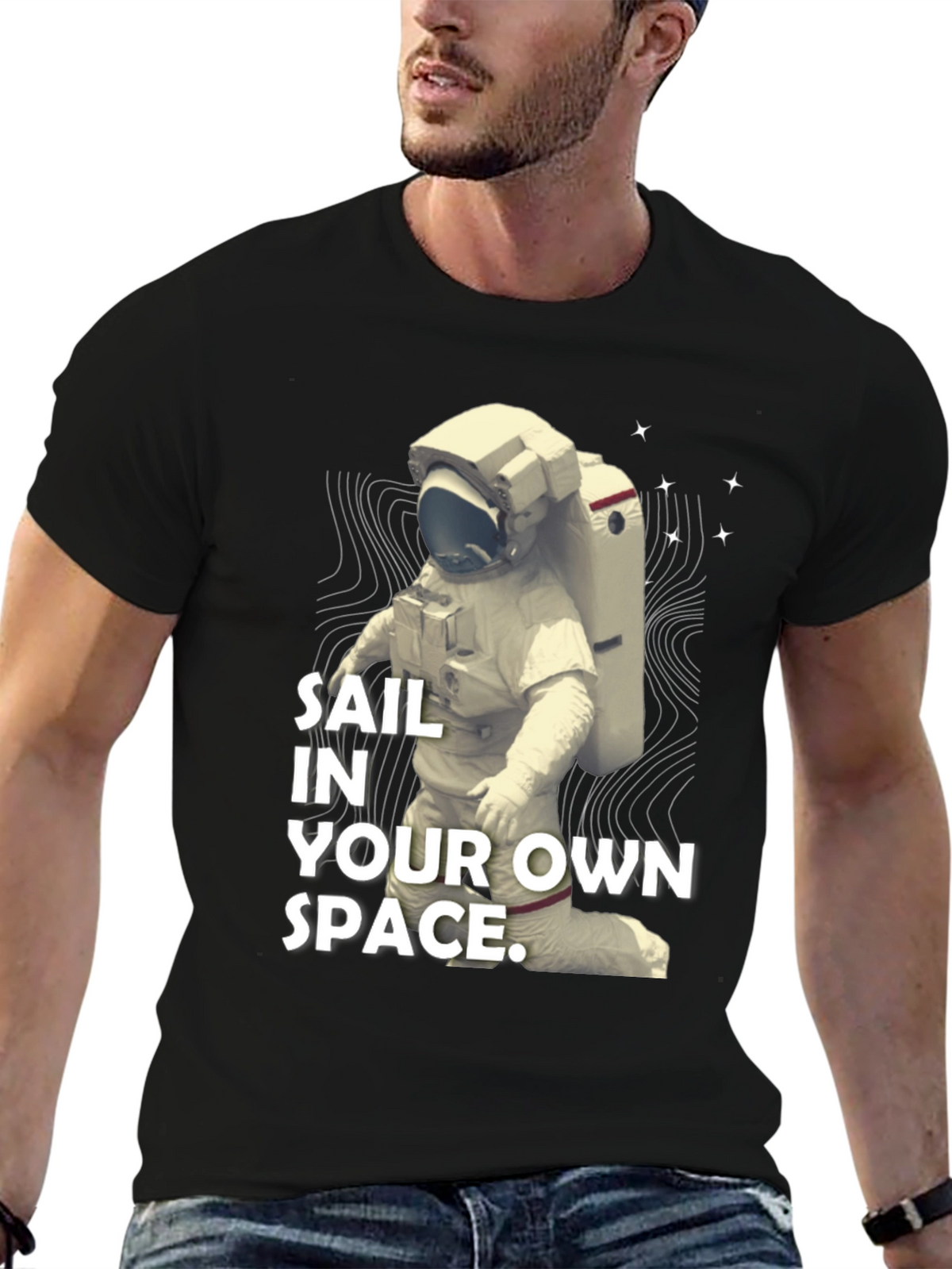 Sail In Your Own Space T-Shirt - Black