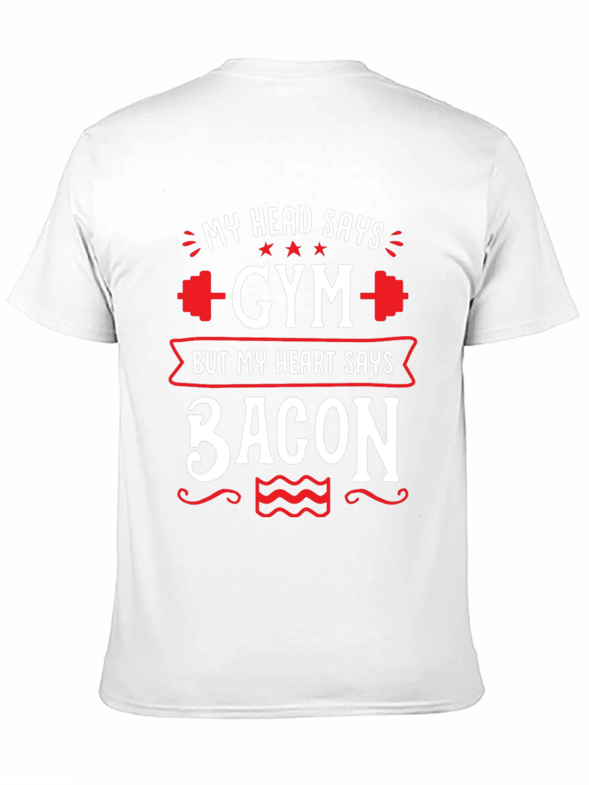Gym vs. Bacon Graphic Tee - Funny Fitness Shirt