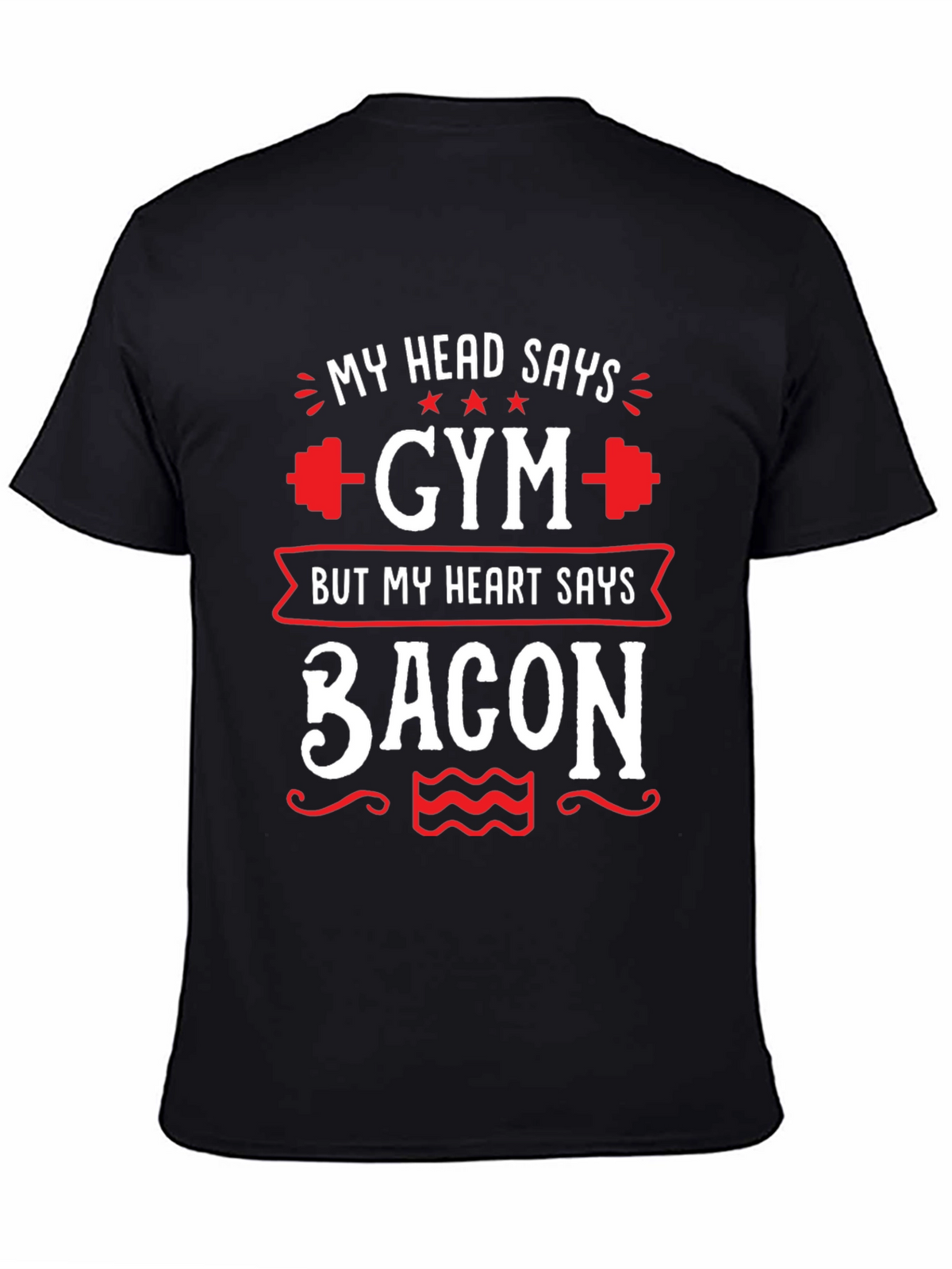 Gym vs. Bacon Graphic Tee - Funny Fitness Shirt