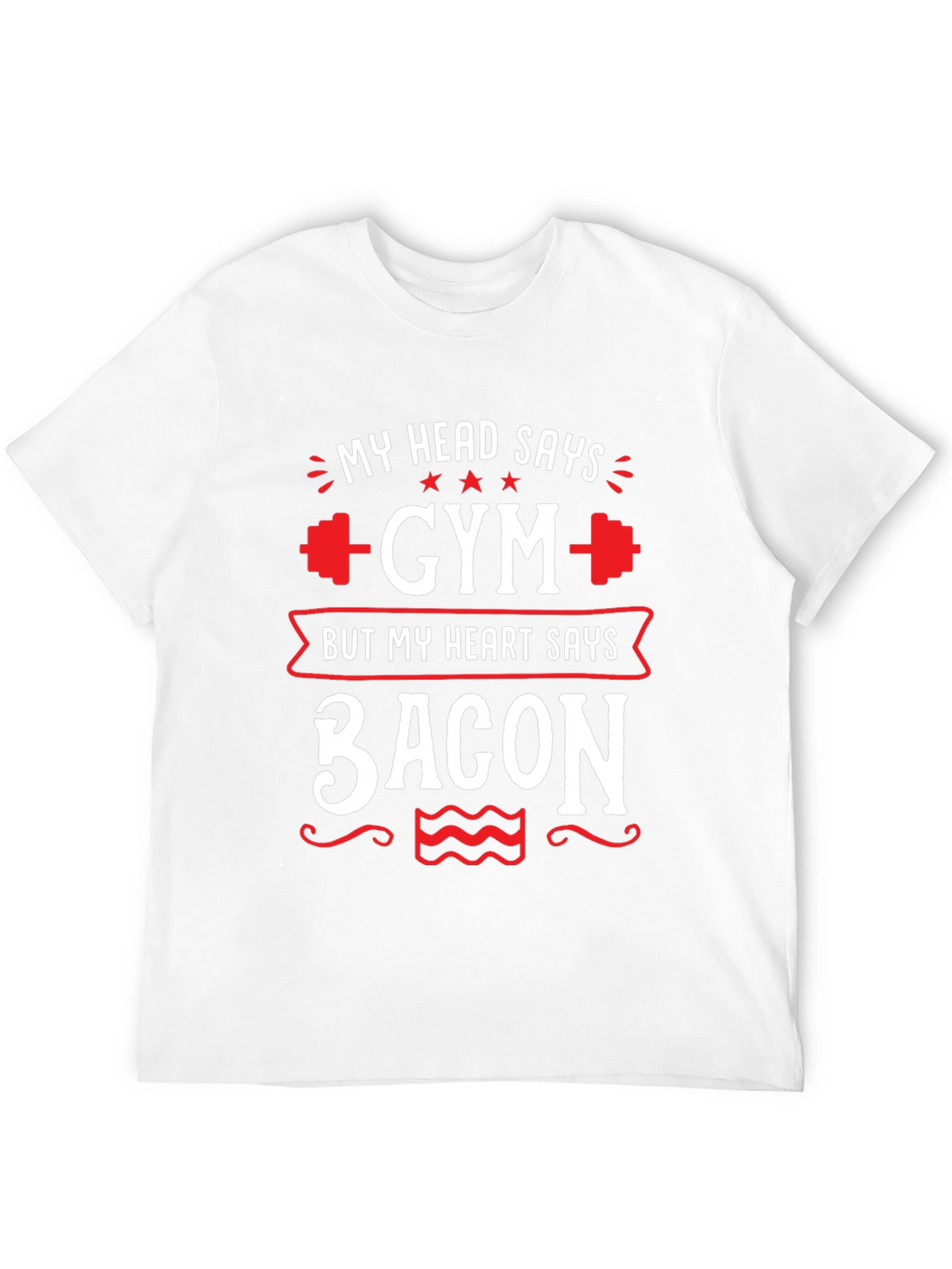 Gym vs. Bacon Graphic Tee - Funny Fitness Shirt