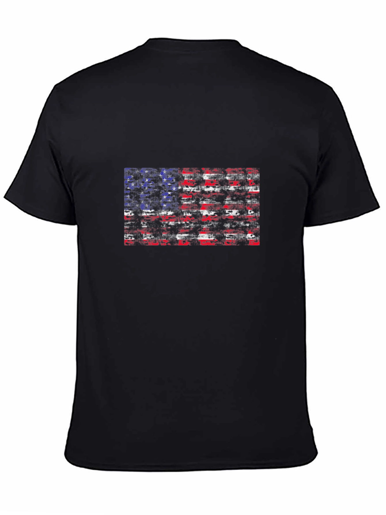 American Flag Graphic Black T-Shirt