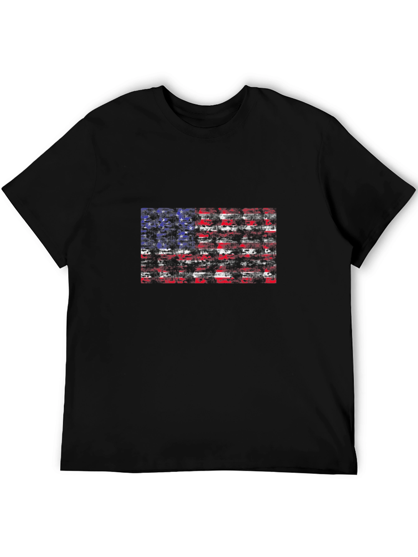 American Flag Graphic Black T-Shirt