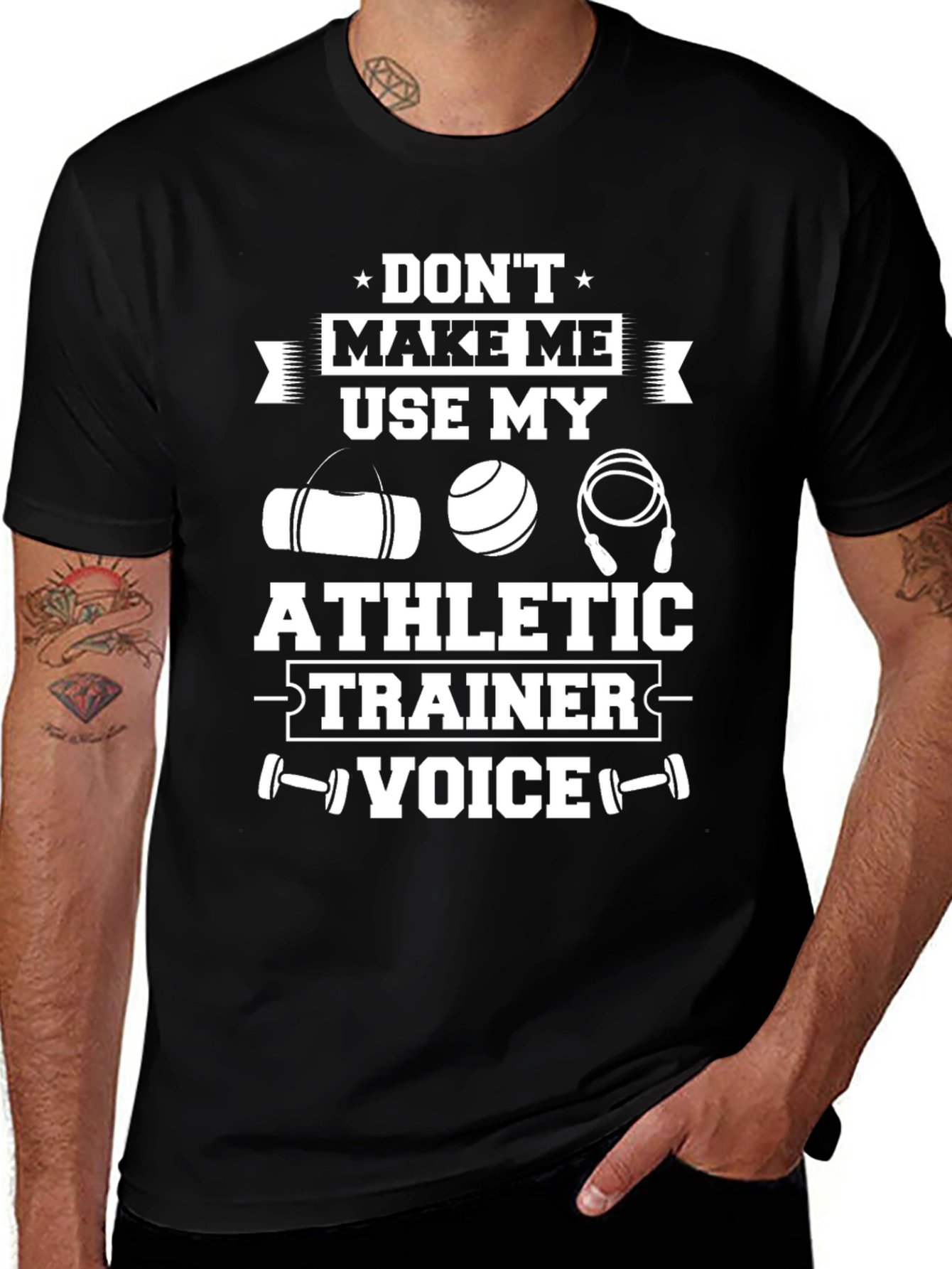 Athletic Trainer Voice T-Shirt - Funny Workout Tee