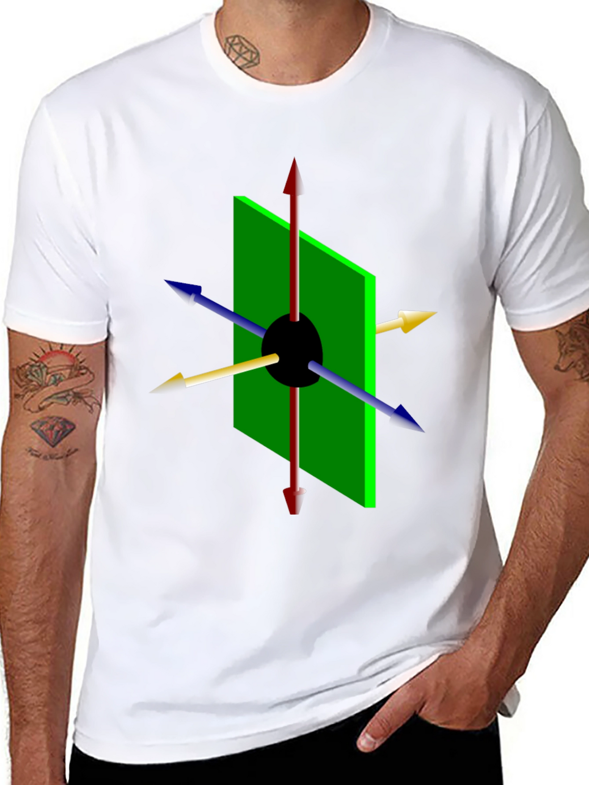 Geometric Arrow Graphic Tee - Modern Style