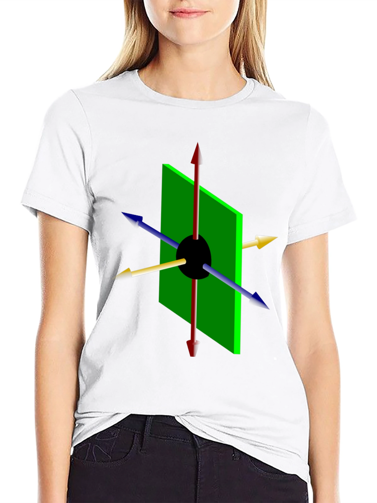Geometric Arrow Graphic Tee - Modern Style