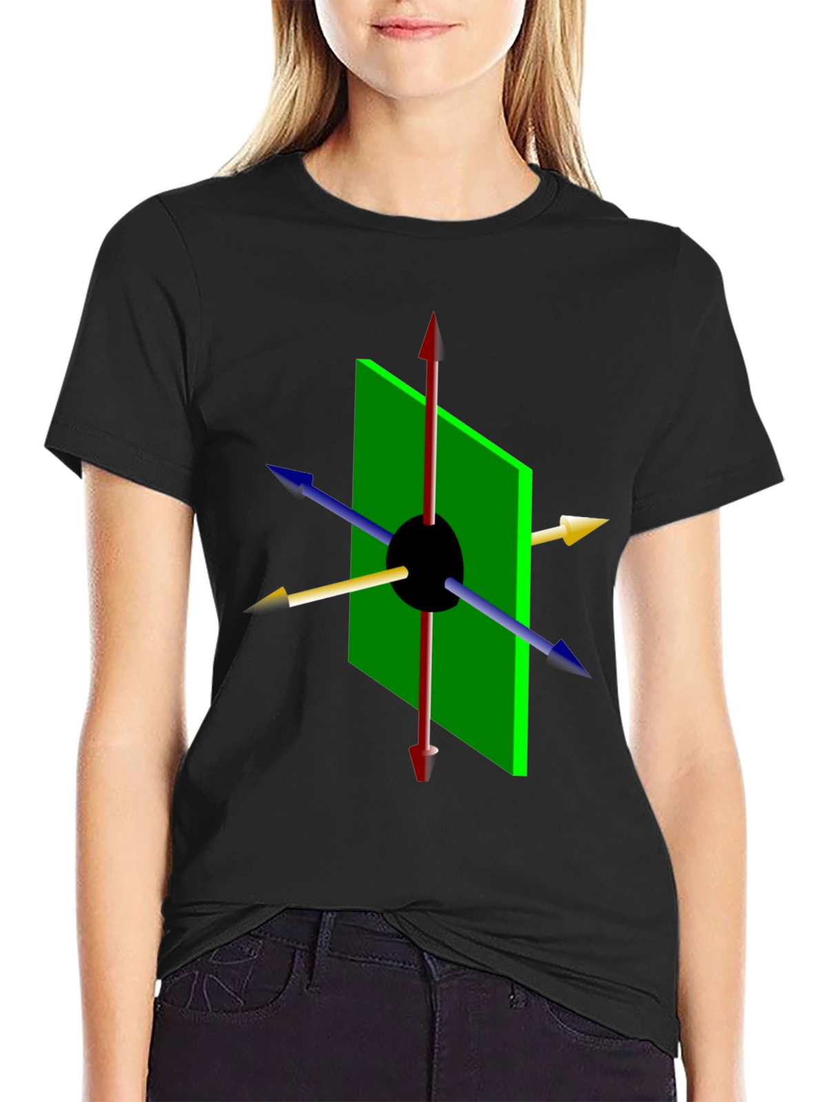 Geometric Arrow Graphic Tee - Modern Style