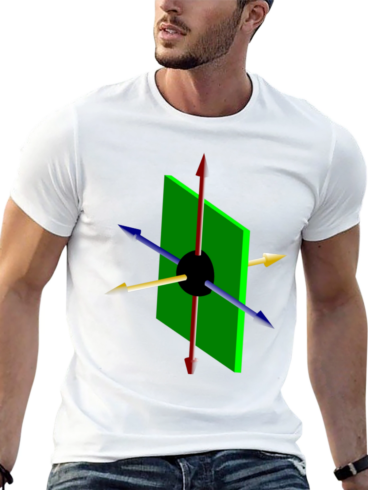 Geometric Arrow Graphic Tee - Modern Style