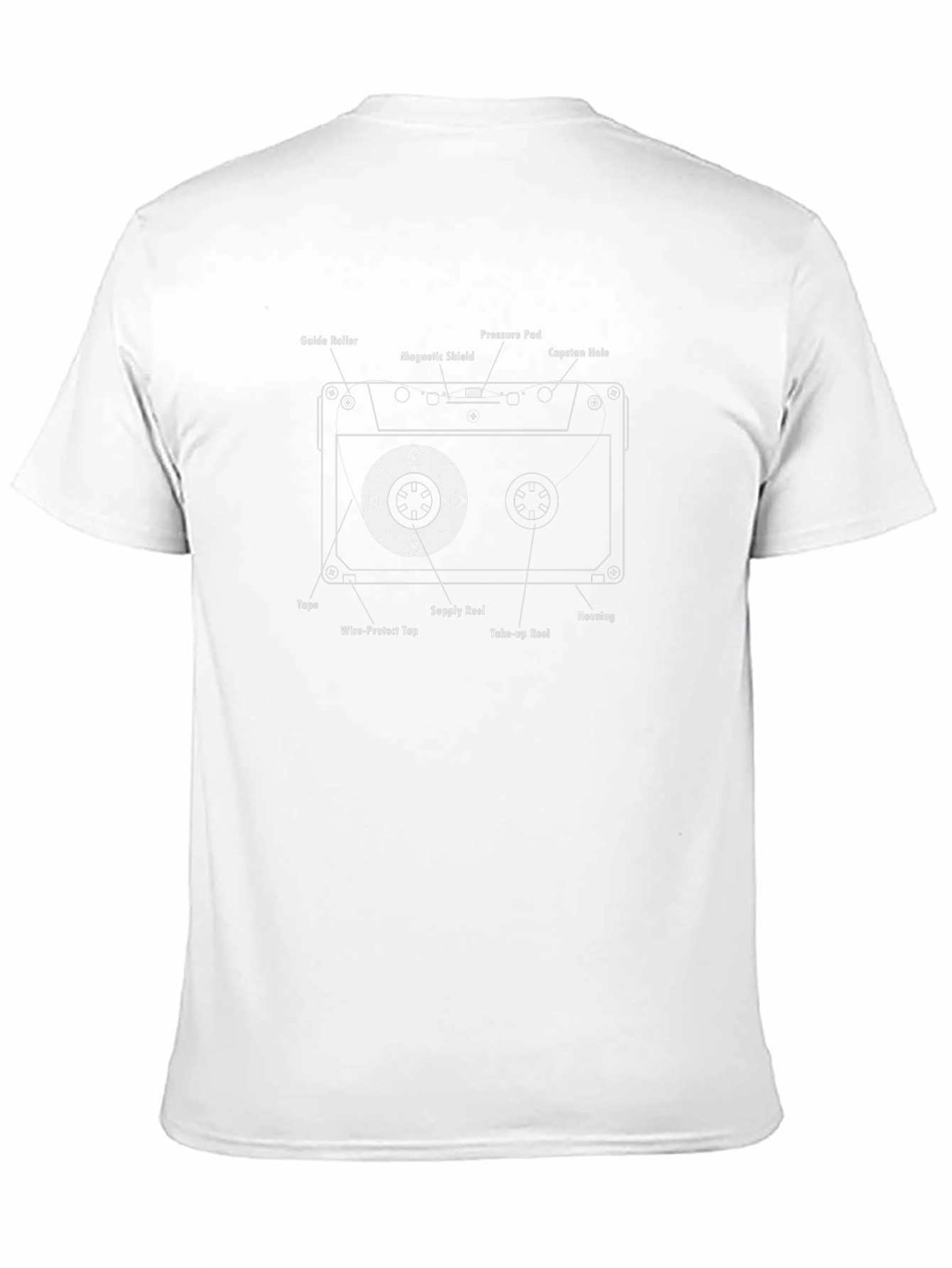 Cassette Tape Anatomy T-Shirt - Retro Music Tee