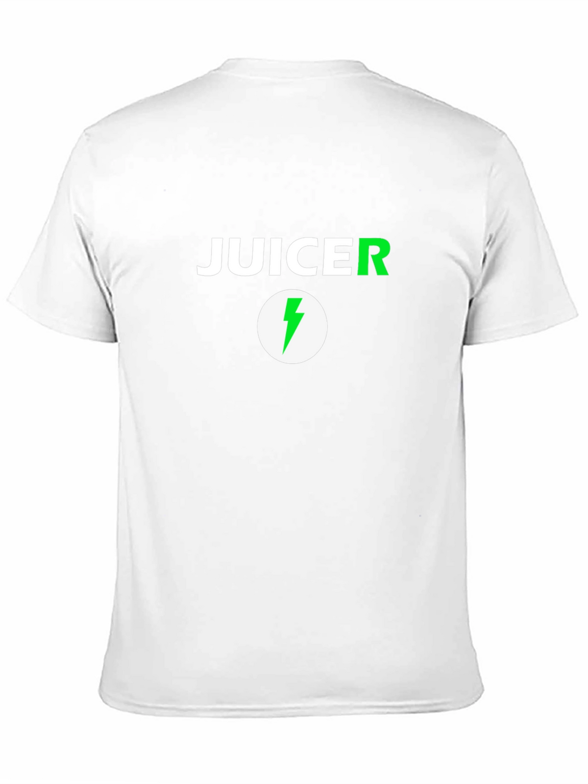Juicer Black T-Shirt with Green Lightning Bolt Logo