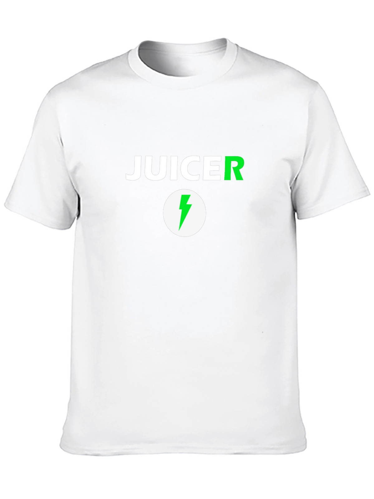 Juicer Black T-Shirt with Green Lightning Bolt Logo
