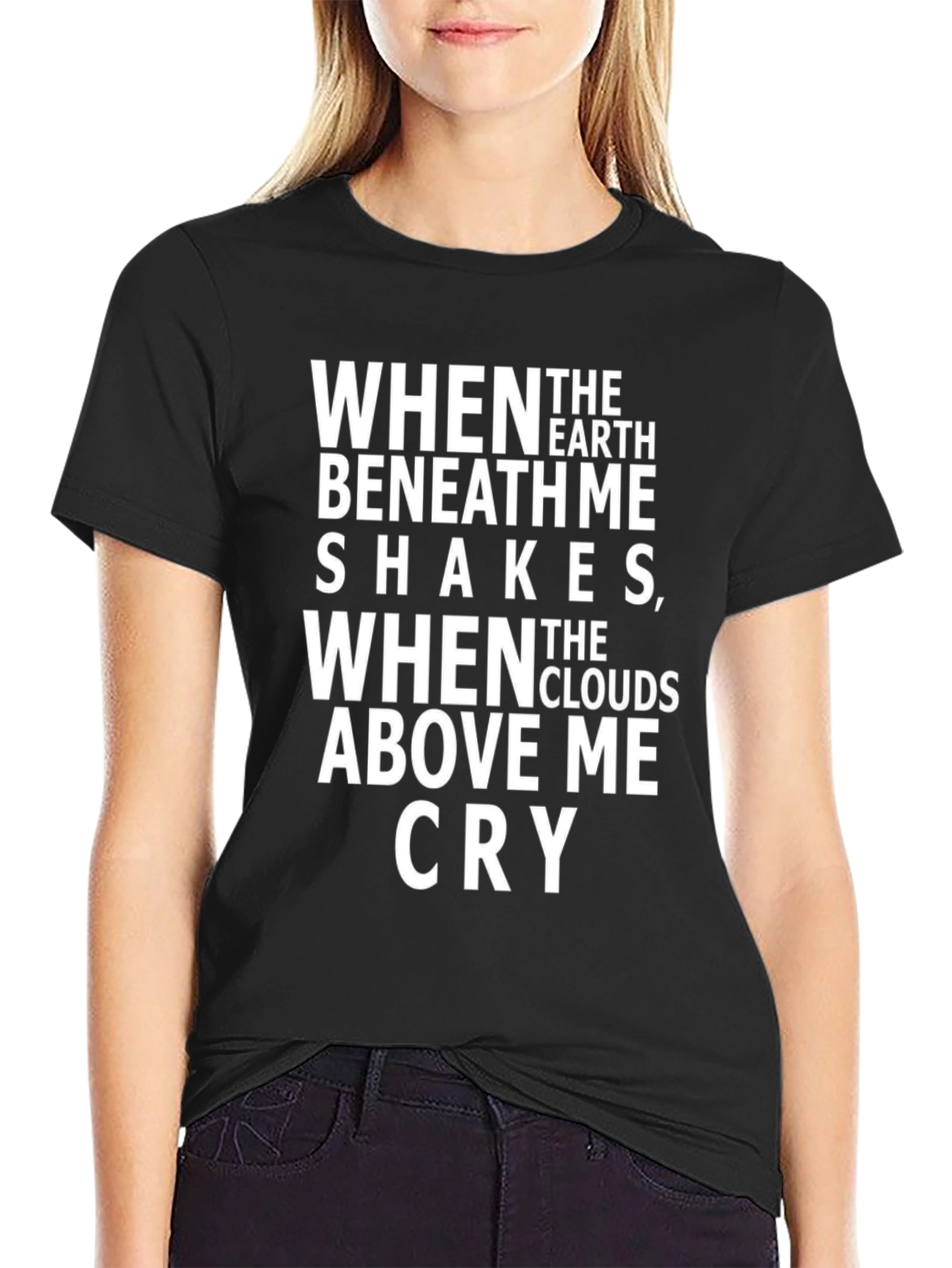 When The Earth Shakes Graphic Tee - Black