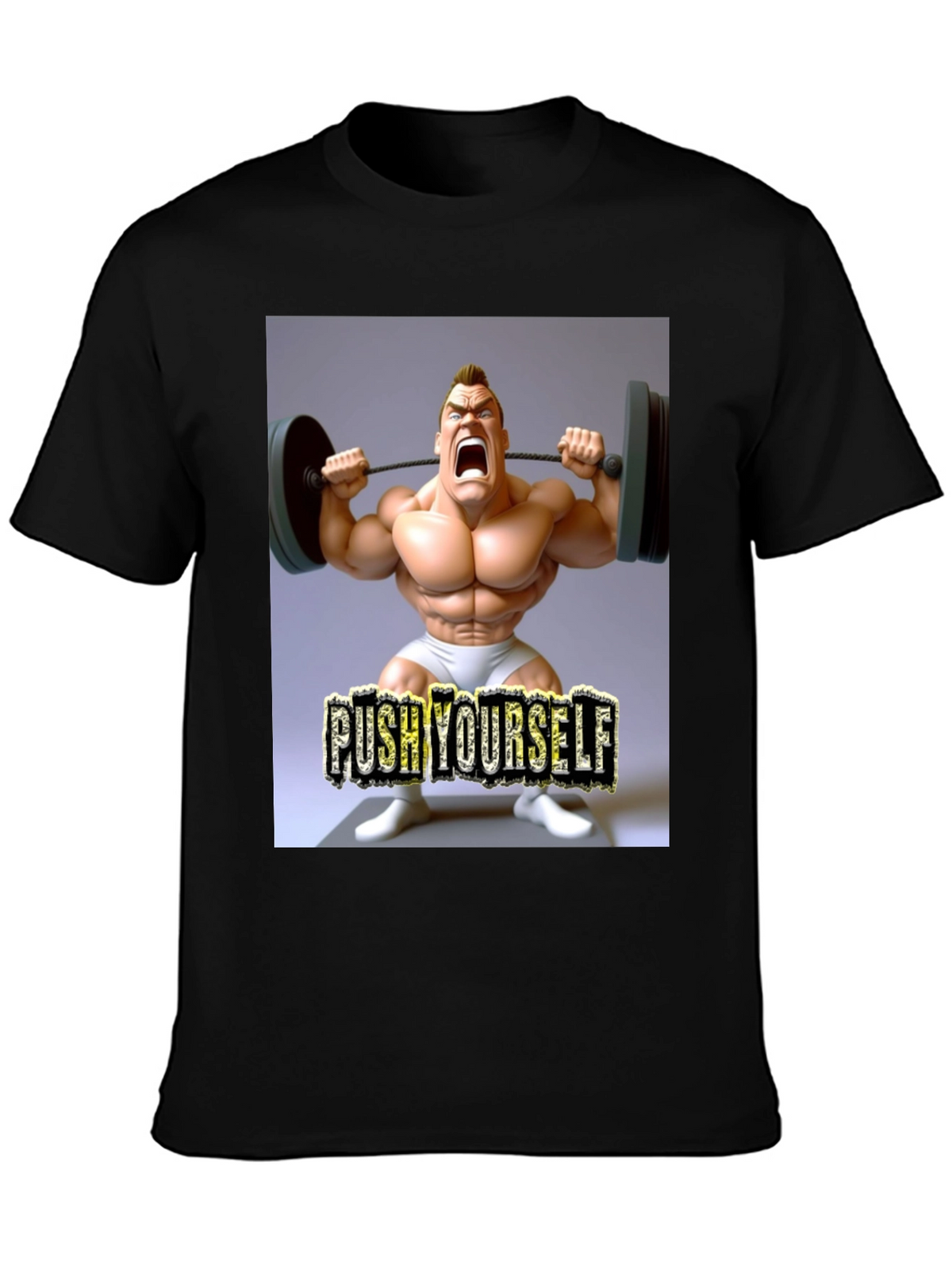 Push Yourself Gym Black T-Shirt