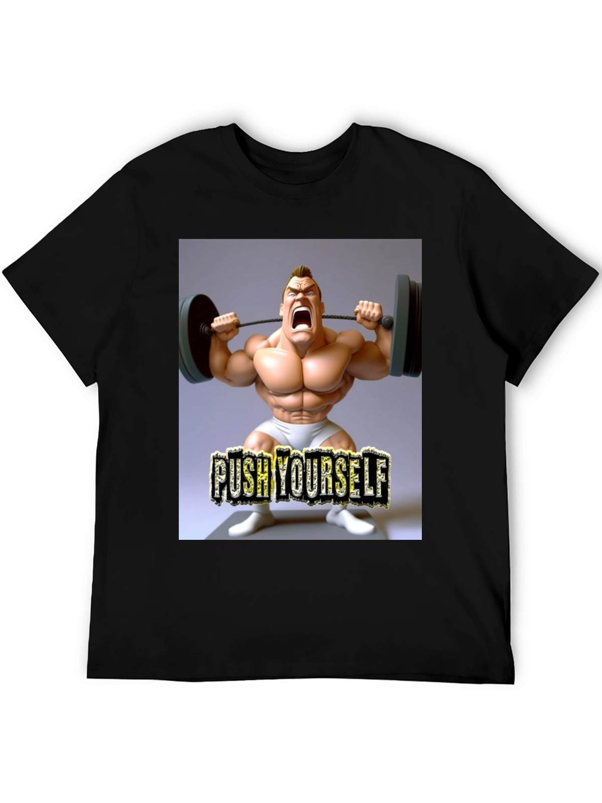 Push Yourself Gym Black T-Shirt
