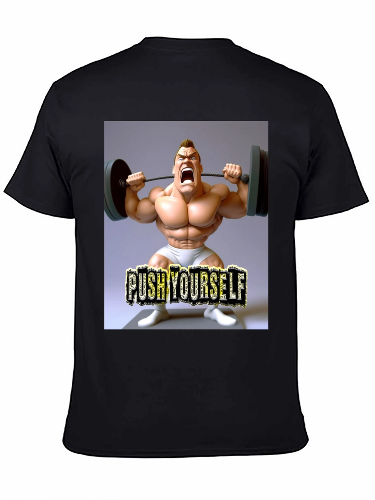 Push Yourself Gym Black T-Shirt
