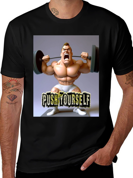 Push Yourself Gym Black T-Shirt