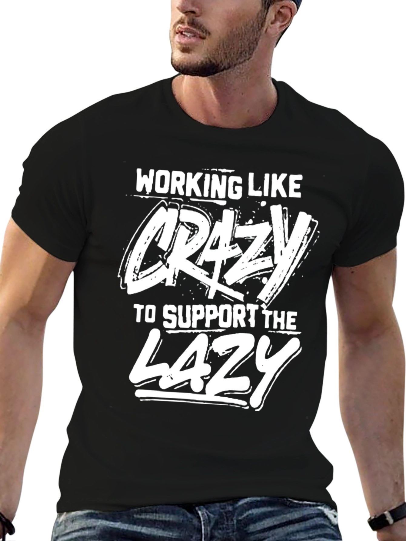 Working Like Crazy T-Shirt Funny Graphic Tee
