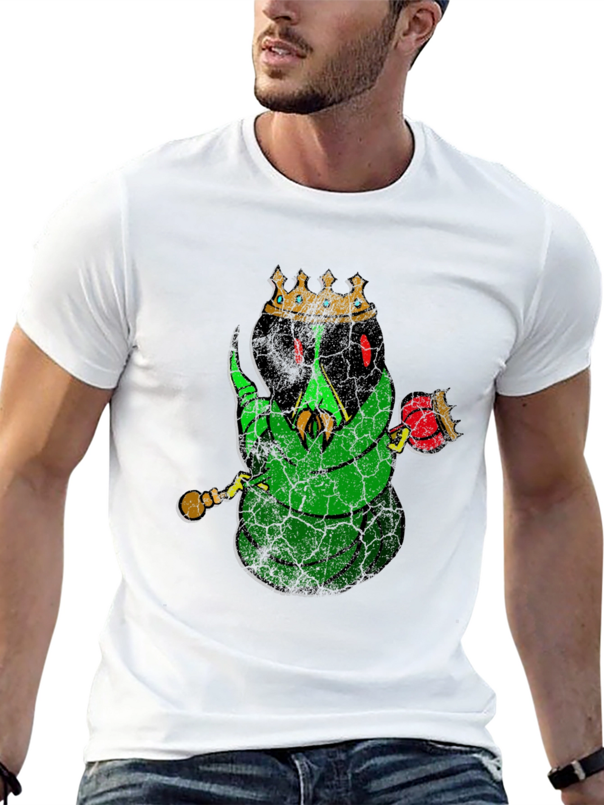 King Worm Graphic Print Tee - Unique Style