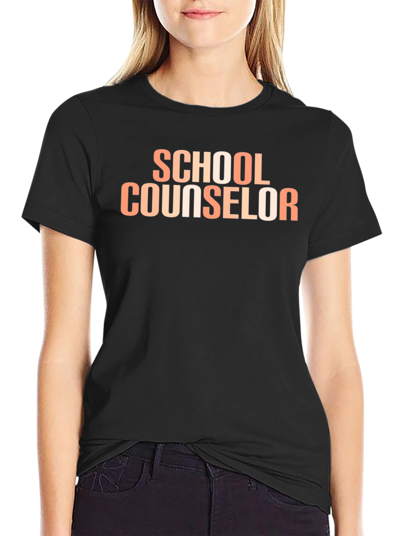 School Counselor Graphic T-Shirt - Black