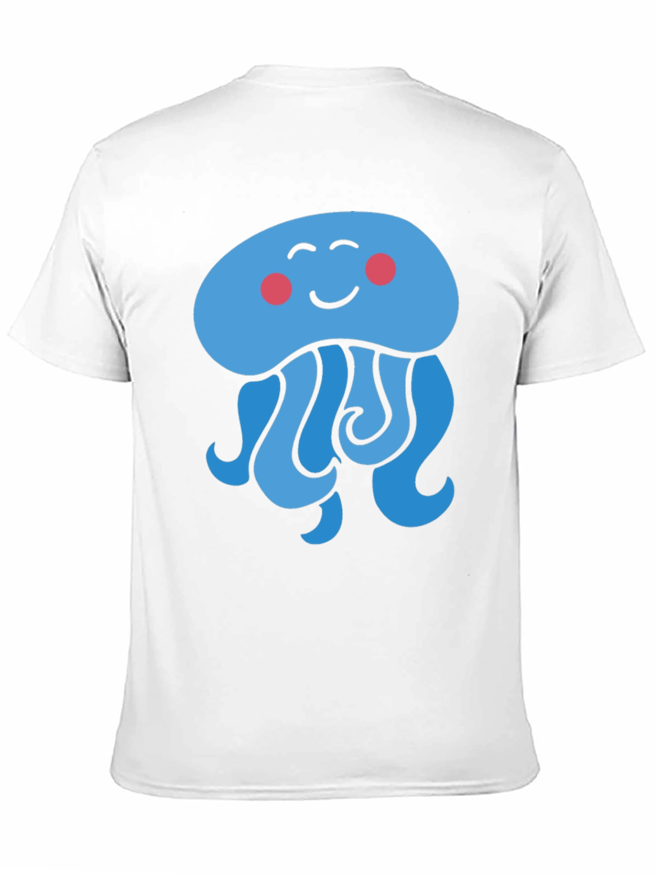 Cute Cartoon Jellyfish Graphic Tee - Black