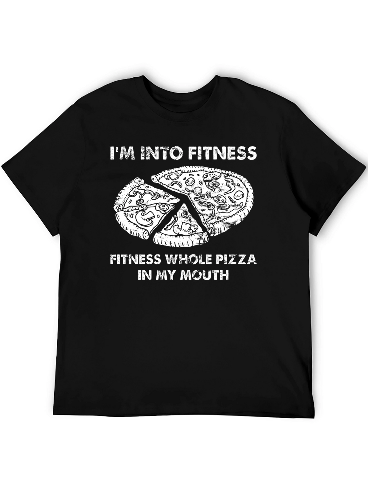 Fitness Pizza T-Shirt Funny Graphic Tee