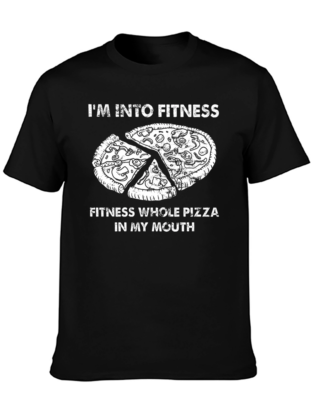 Fitness Pizza T-Shirt Funny Graphic Tee