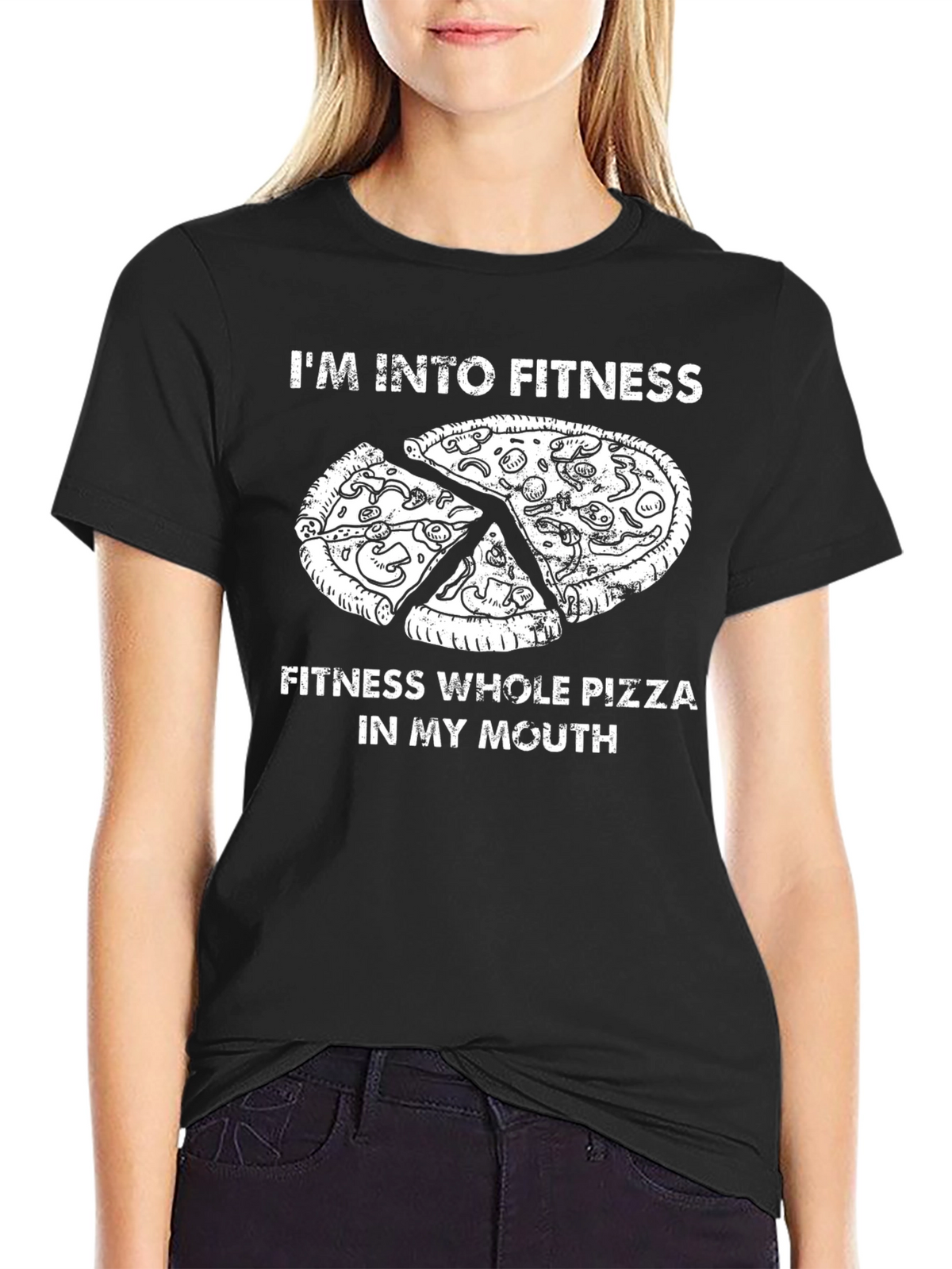 Fitness Pizza T-Shirt Funny Graphic Tee
