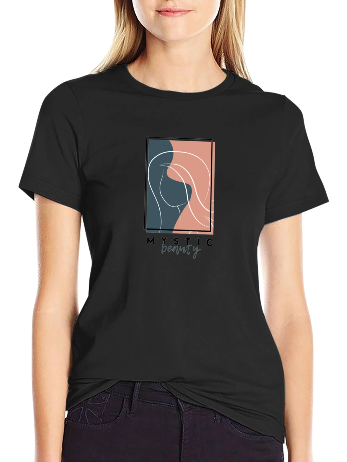 Mystic Beauty Graphic Tee - Unisex Black T-Shirt