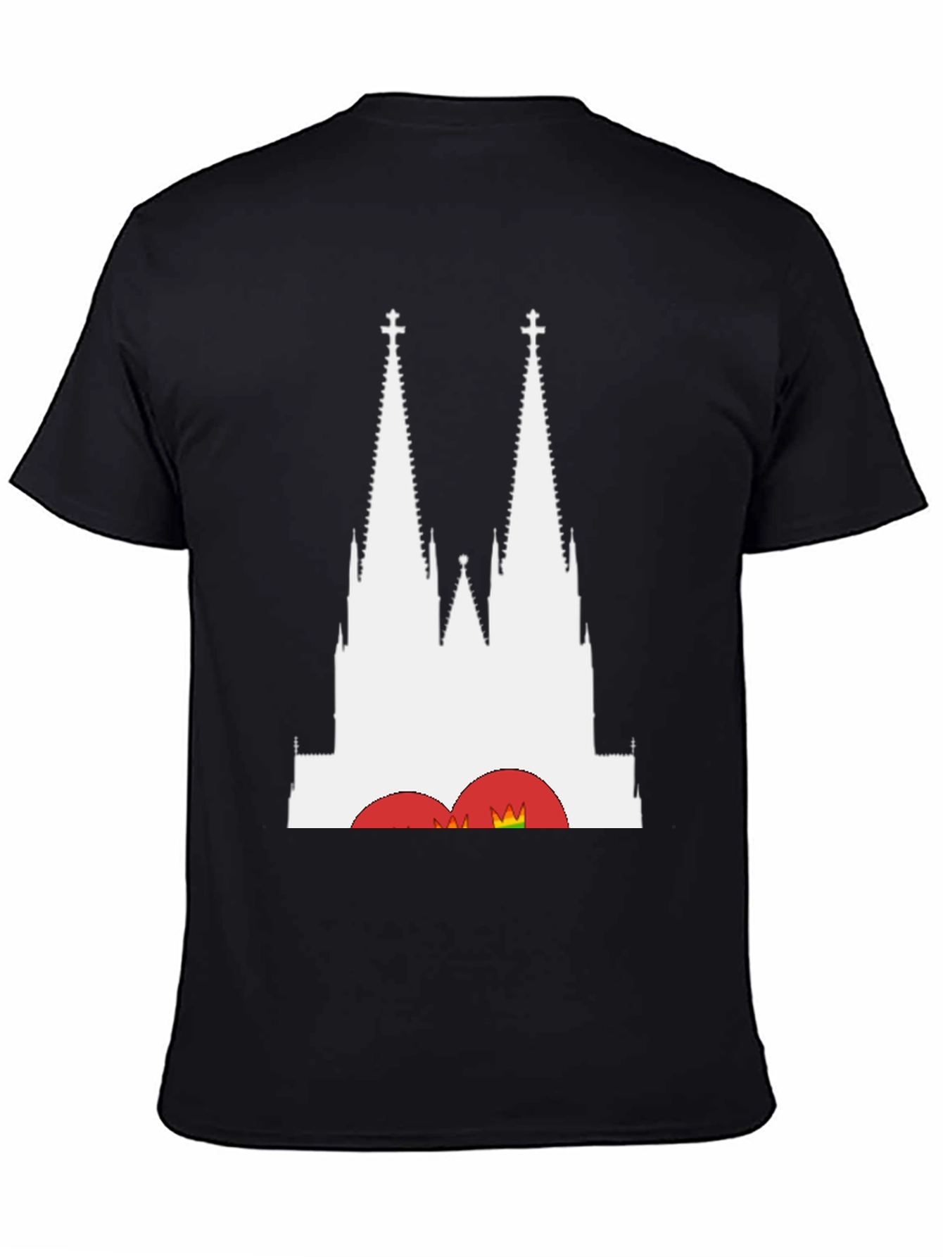 Cologne Cathedral Graphic Tee - Black Cotton T-Shirt