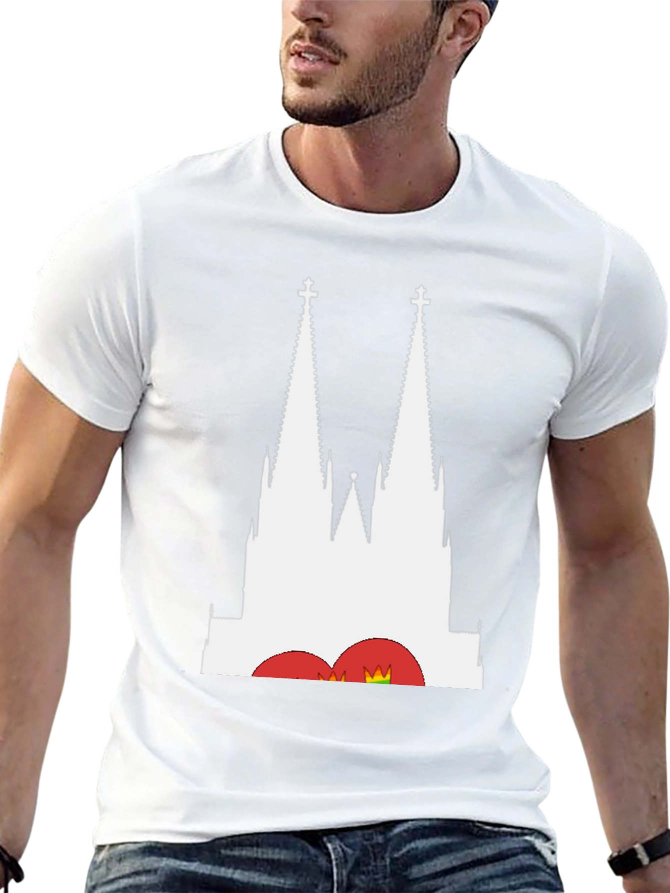 Cologne Cathedral Graphic Tee - Black Cotton T-Shirt